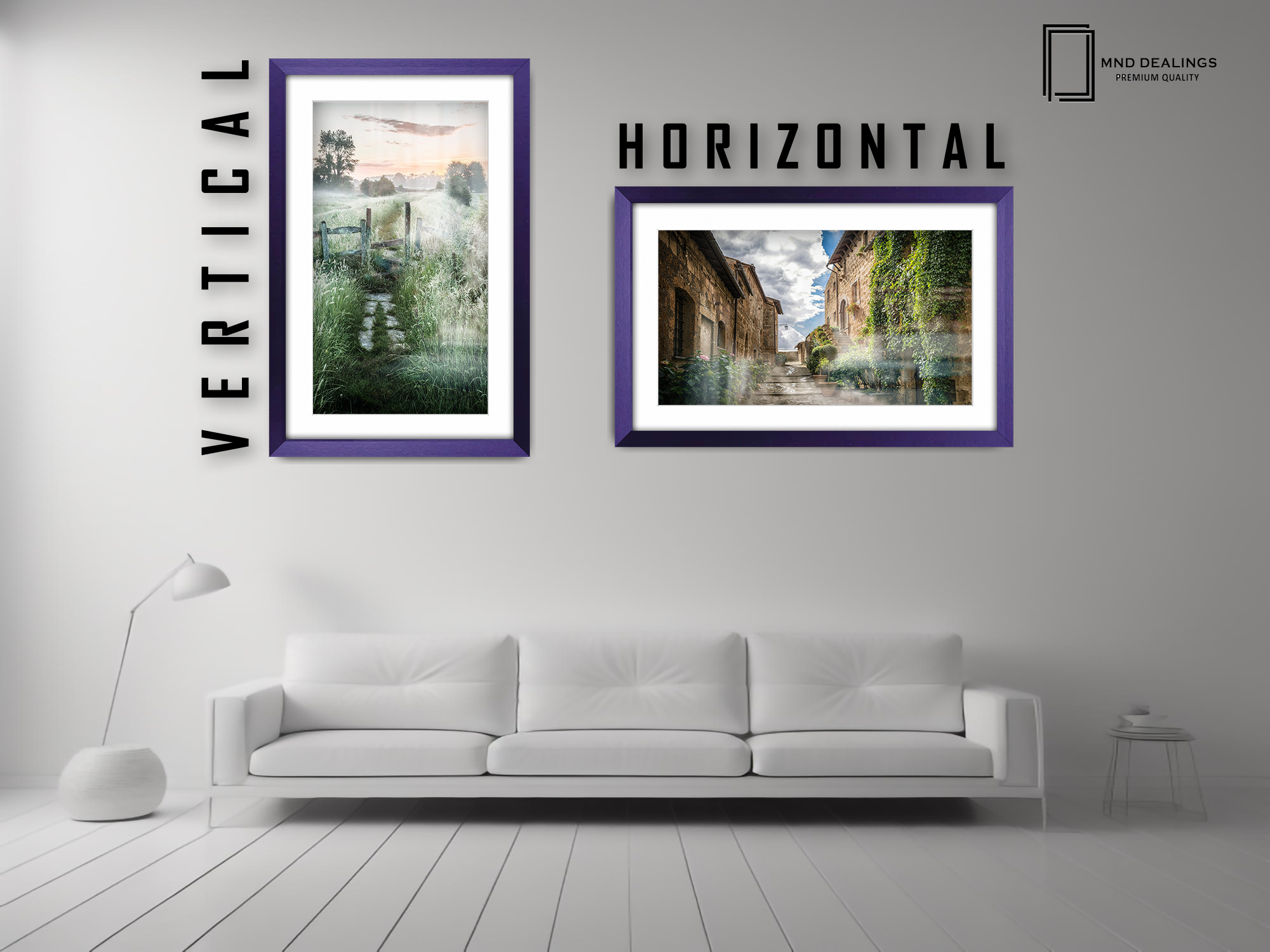 ( 60 x 80 cm ) / 32 x 24 Inch with 70 x 50 cm White Mount Picture Frames - MDF
