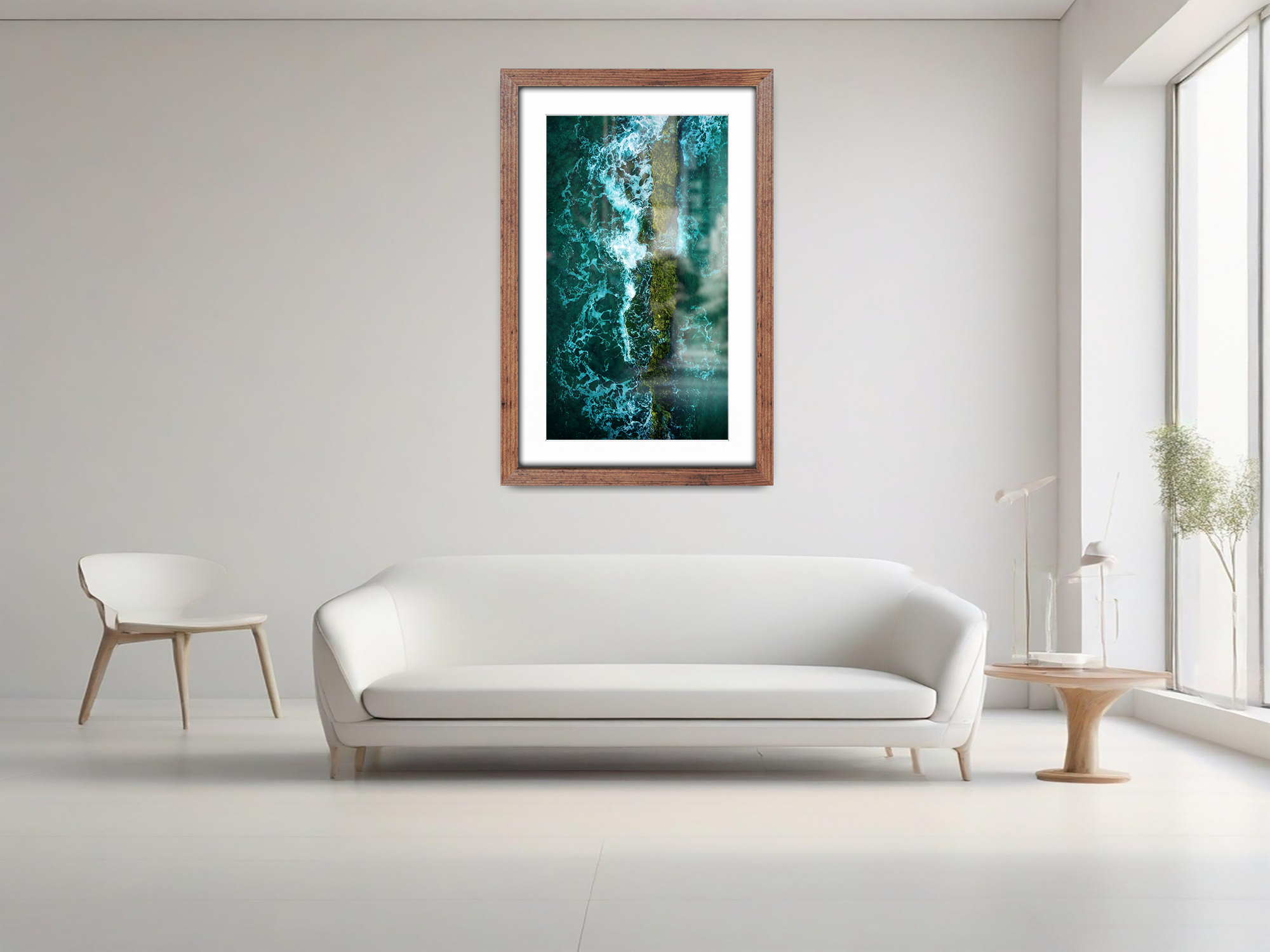 ( 60 x 80 cm ) / 32 x 24 Inch with 70 x 50 cm White Mount Picture Frames - MDF
