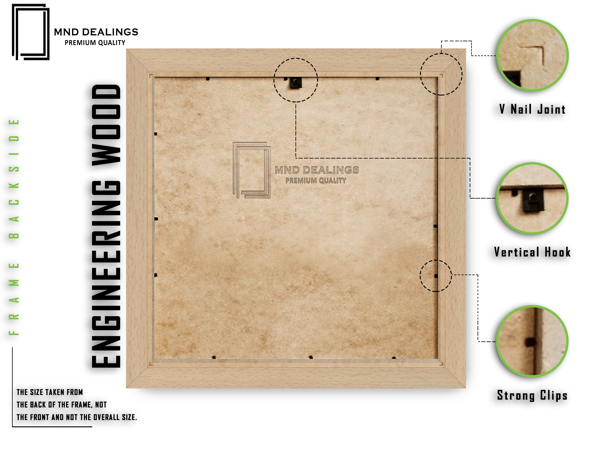 ( 65 x 65 Cm ) / 26 x 26 Inch with 55 x 55 Cm White Mount Display Frame - MDF#color_beech