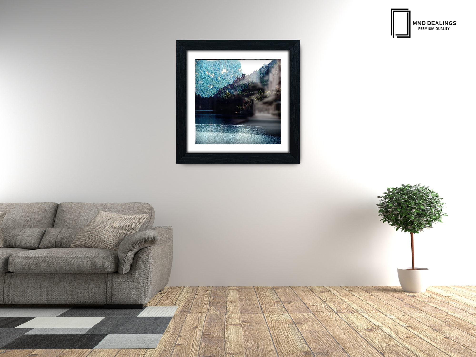 ( 65 x 65 Cm ) / 26 x 26 Inch with 55 x 55 Cm White Mount Display Frame - MDF