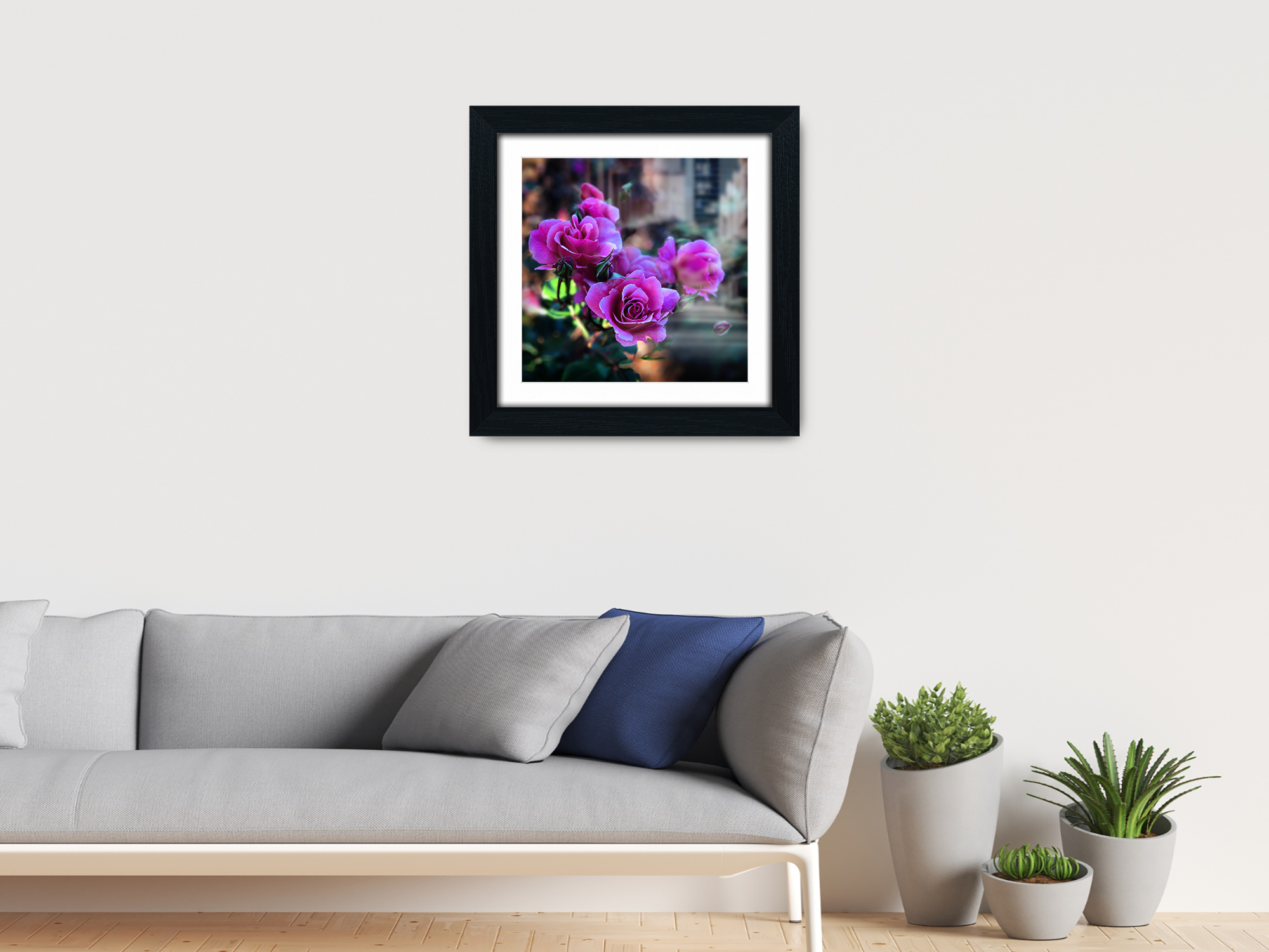 ( 65 x 65 Cm ) / 26 x 26 Inch with 55 x 55 Cm White Mount Display Frame - MDF