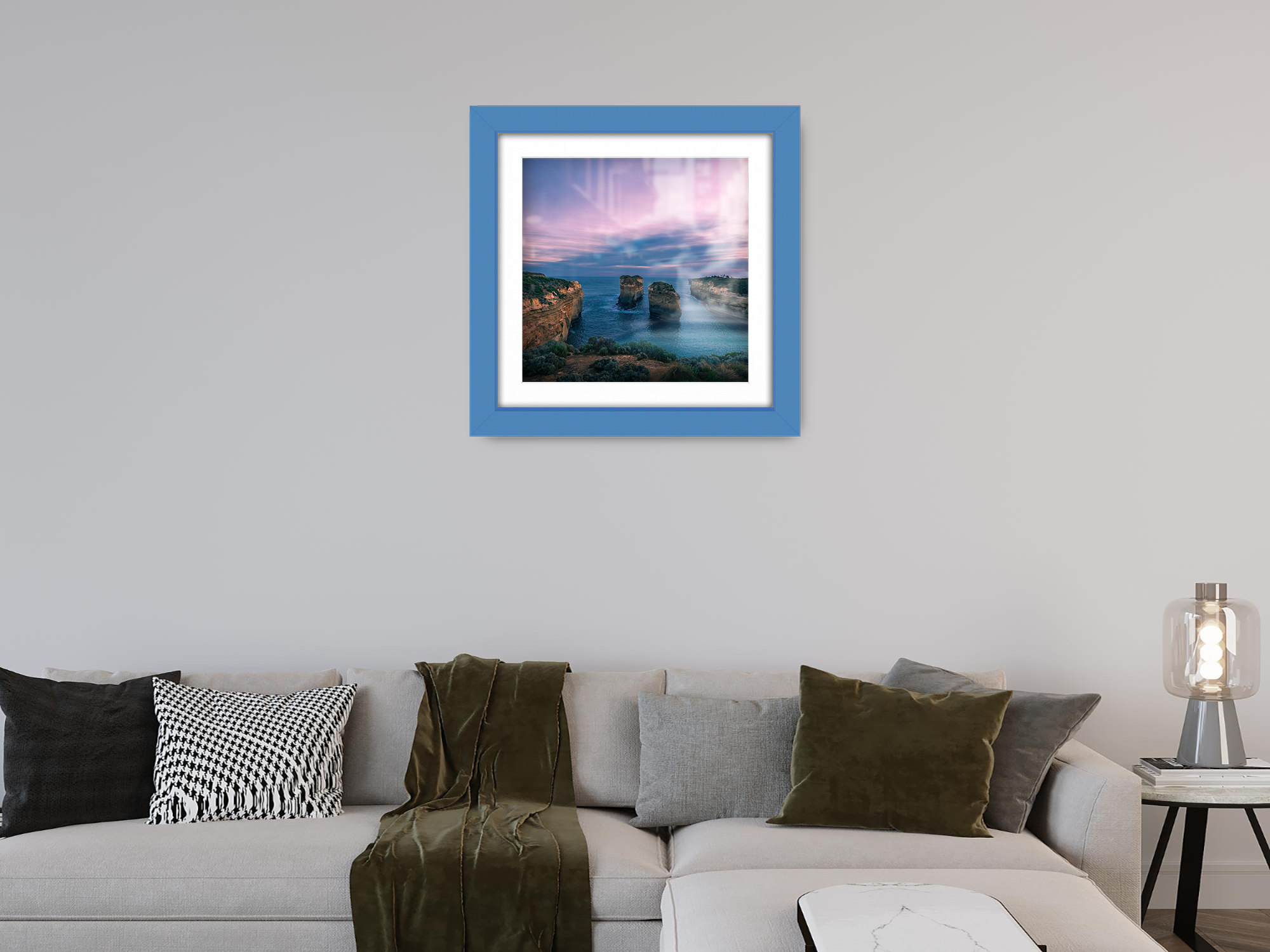 ( 65 x 65 Cm ) / 26 x 26 Inch with 55 x 55 Cm White Mount Display Frame - MDF