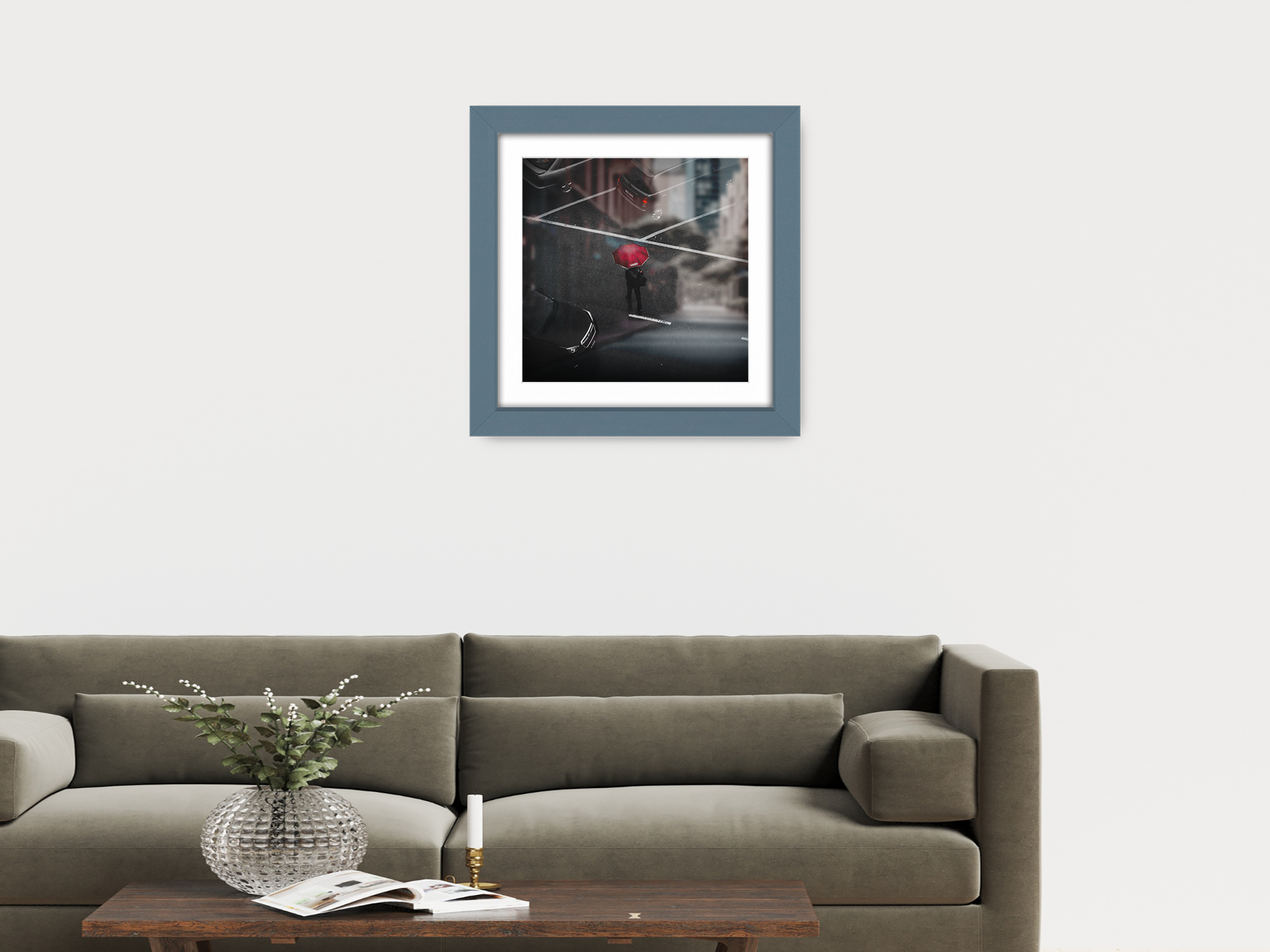 ( 65 x 65 Cm ) / 26 x 26 Inch with 55 x 55 Cm White Mount Display Frame - MDF