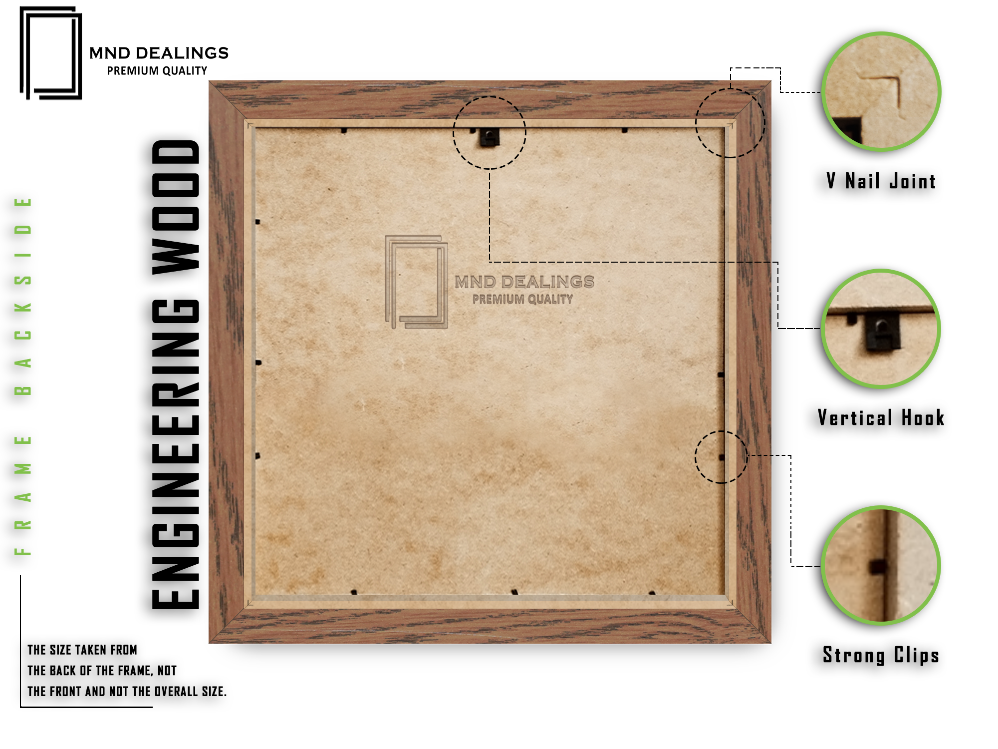 ( 65 x 65 Cm ) / 26 x 26 Inch with 55 x 55 Cm White Mount Display Frame - MDF