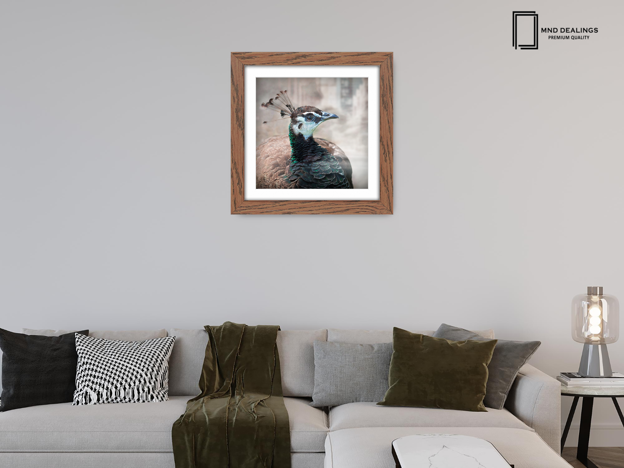 ( 65 x 65 Cm ) / 26 x 26 Inch with 55 x 55 Cm White Mount Display Frame - MDF