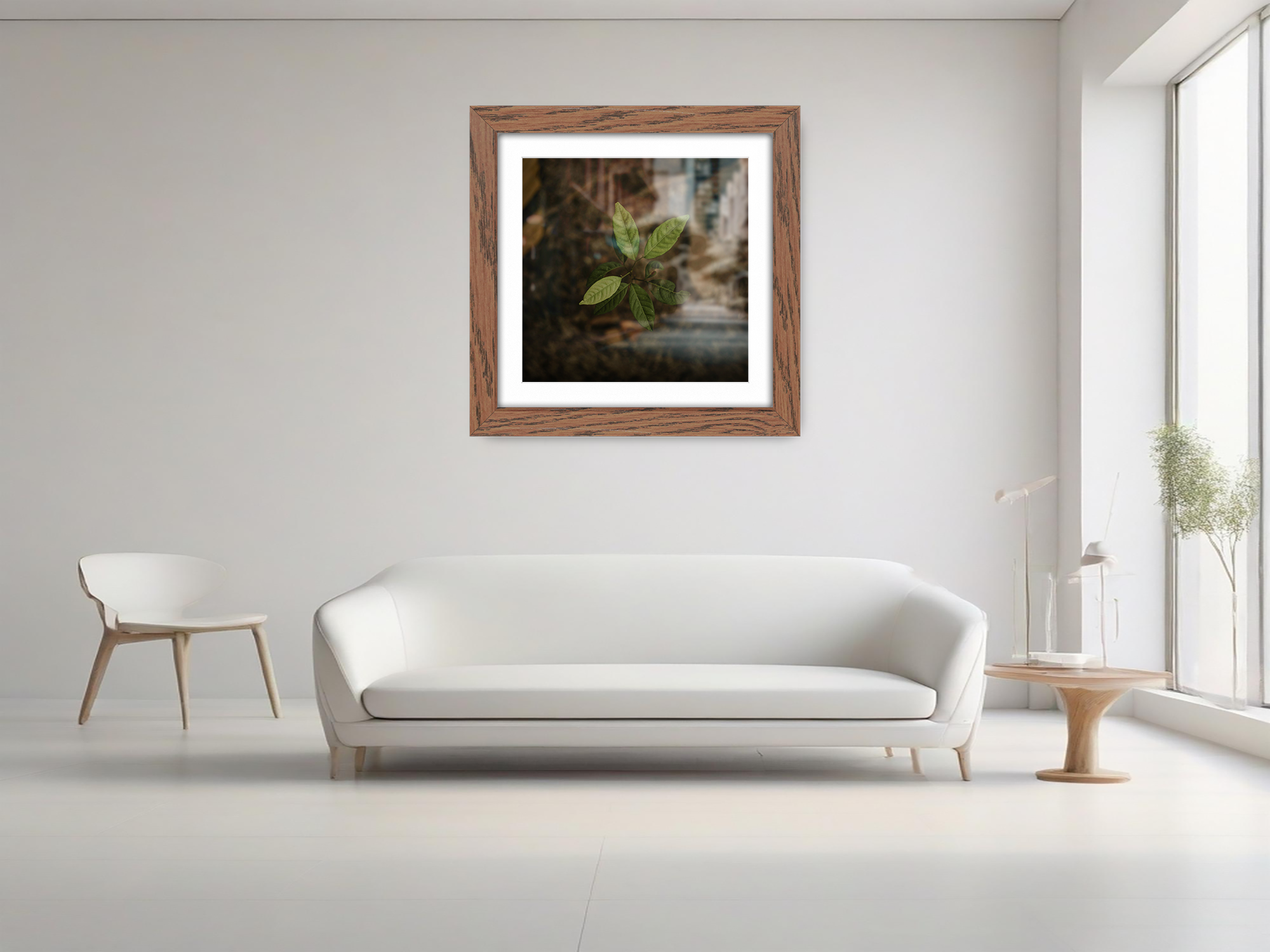 ( 65 x 65 Cm ) / 26 x 26 Inch with 55 x 55 Cm White Mount Display Frame - MDF