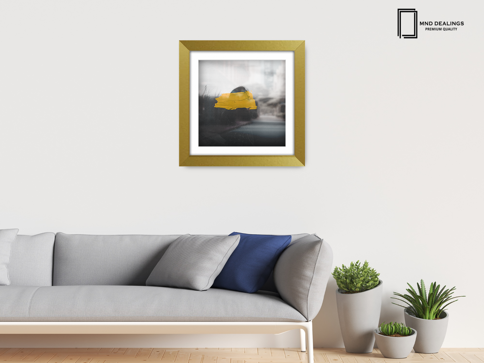 ( 65 x 65 Cm ) / 26 x 26 Inch with 55 x 55 Cm White Mount Display Frame - MDF