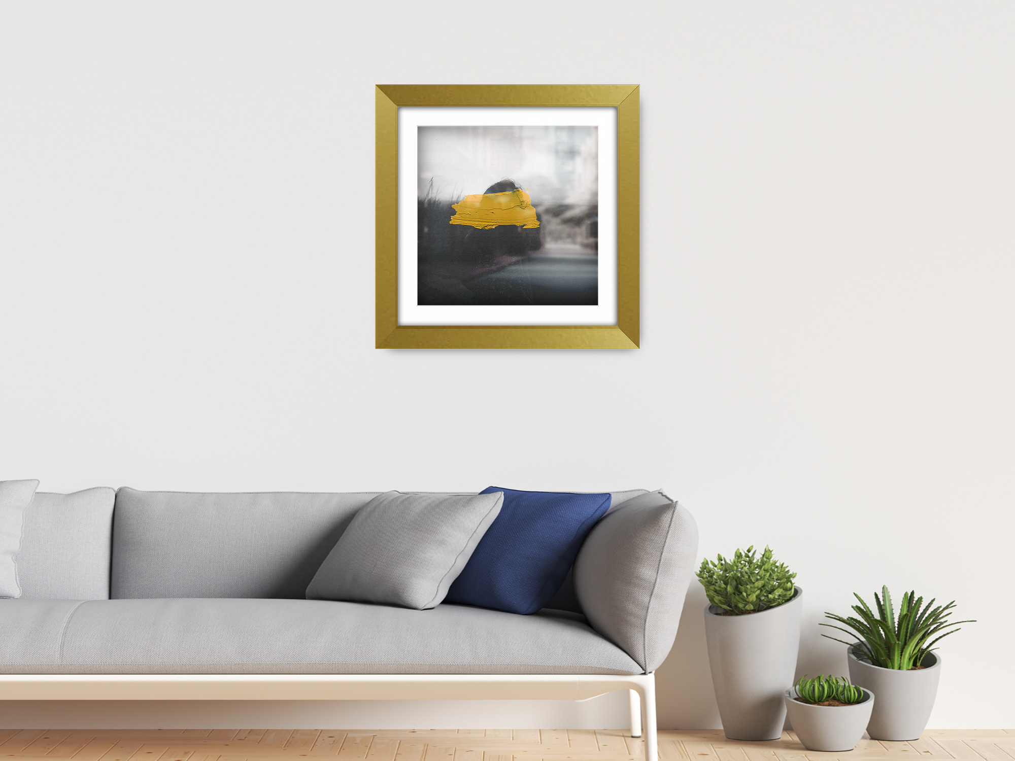 ( 65 x 65 Cm ) / 26 x 26 Inch with 55 x 55 Cm White Mount Display Frame - MDF