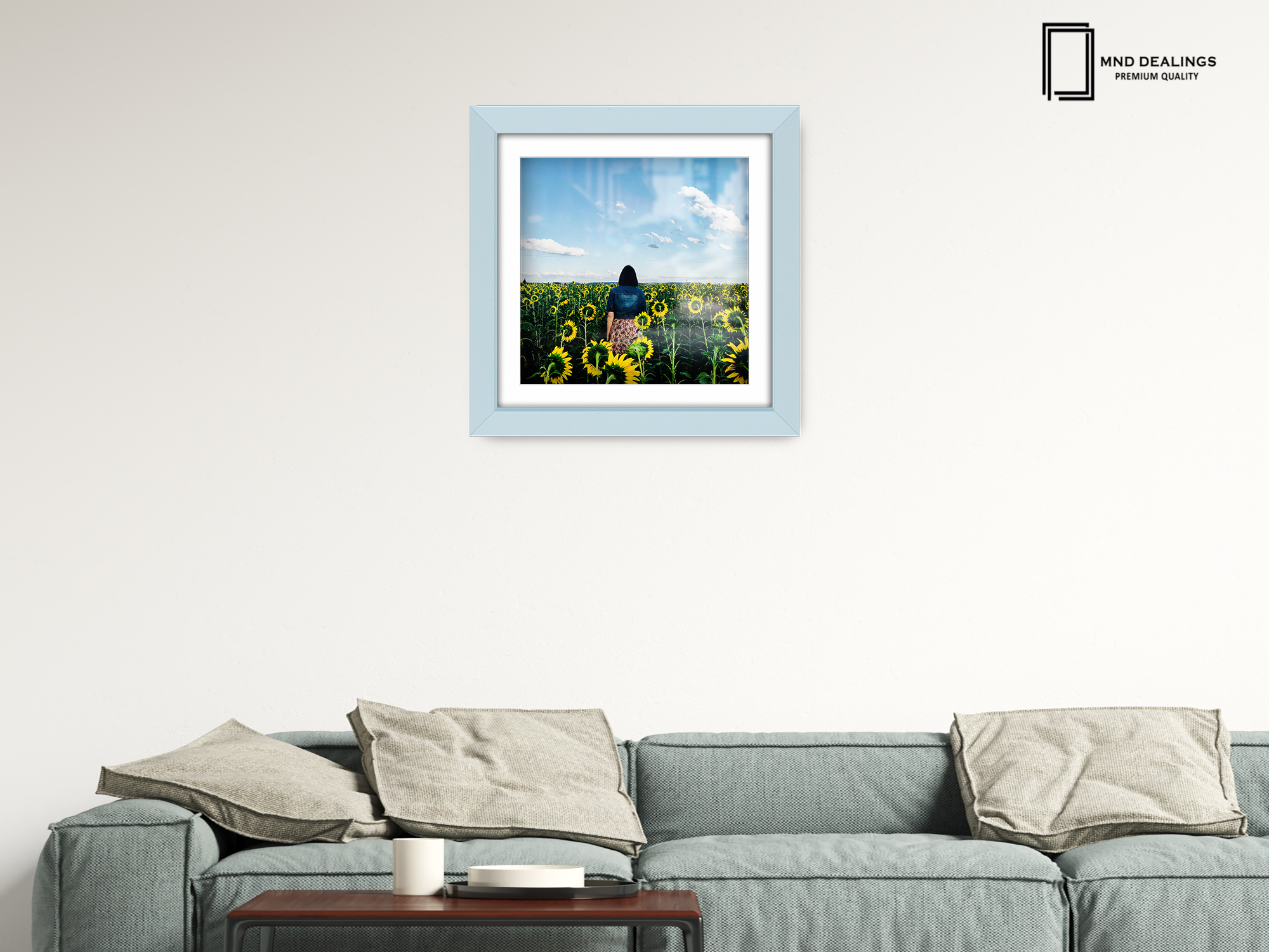 ( 65 x 65 Cm ) / 26 x 26 Inch with 55 x 55 Cm White Mount Display Frame - MDF