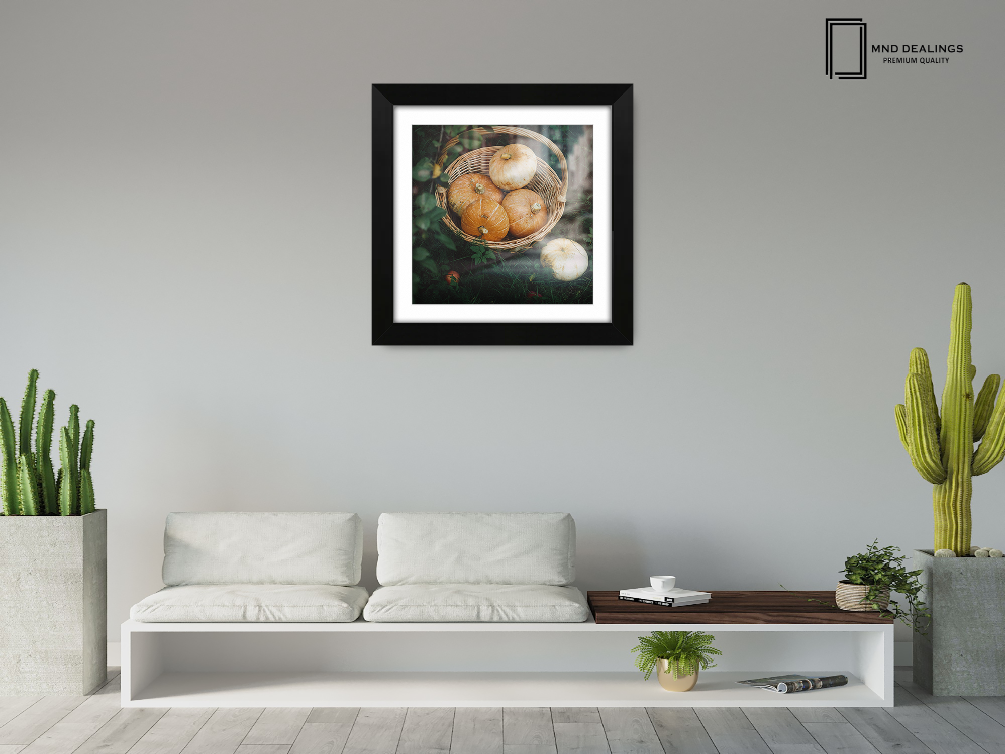 ( 65 x 65 Cm ) / 26 x 26 Inch with 55 x 55 Cm White Mount Display Frame - MDF