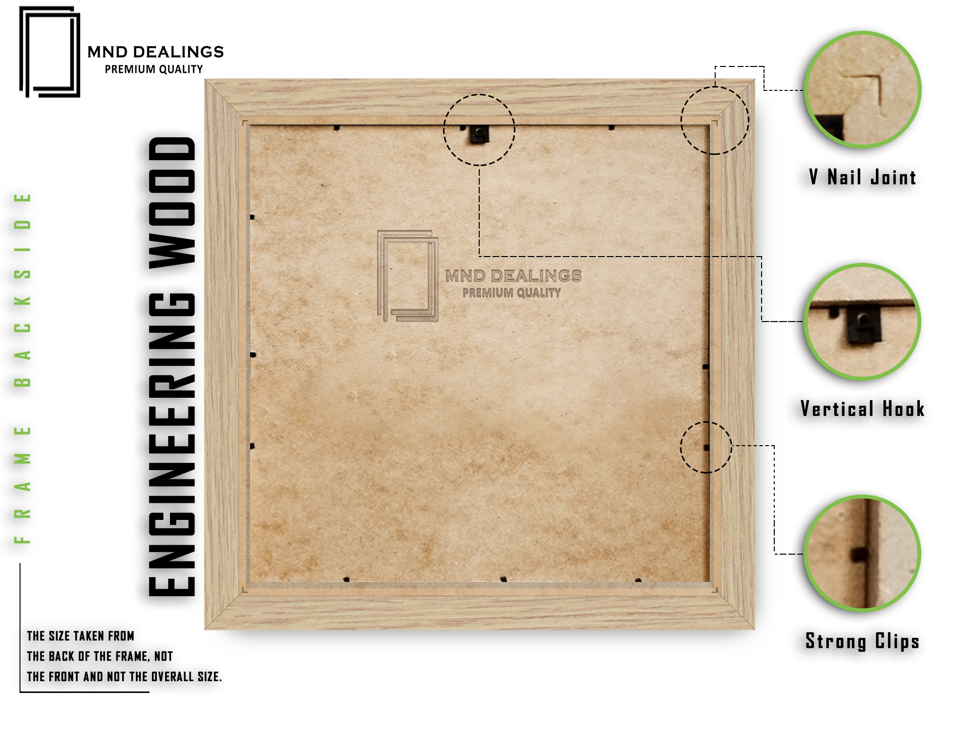 ( 65 x 65 Cm ) / 26 x 26 Inch with 55 x 55 Cm White Mount Display Frame - MDF
