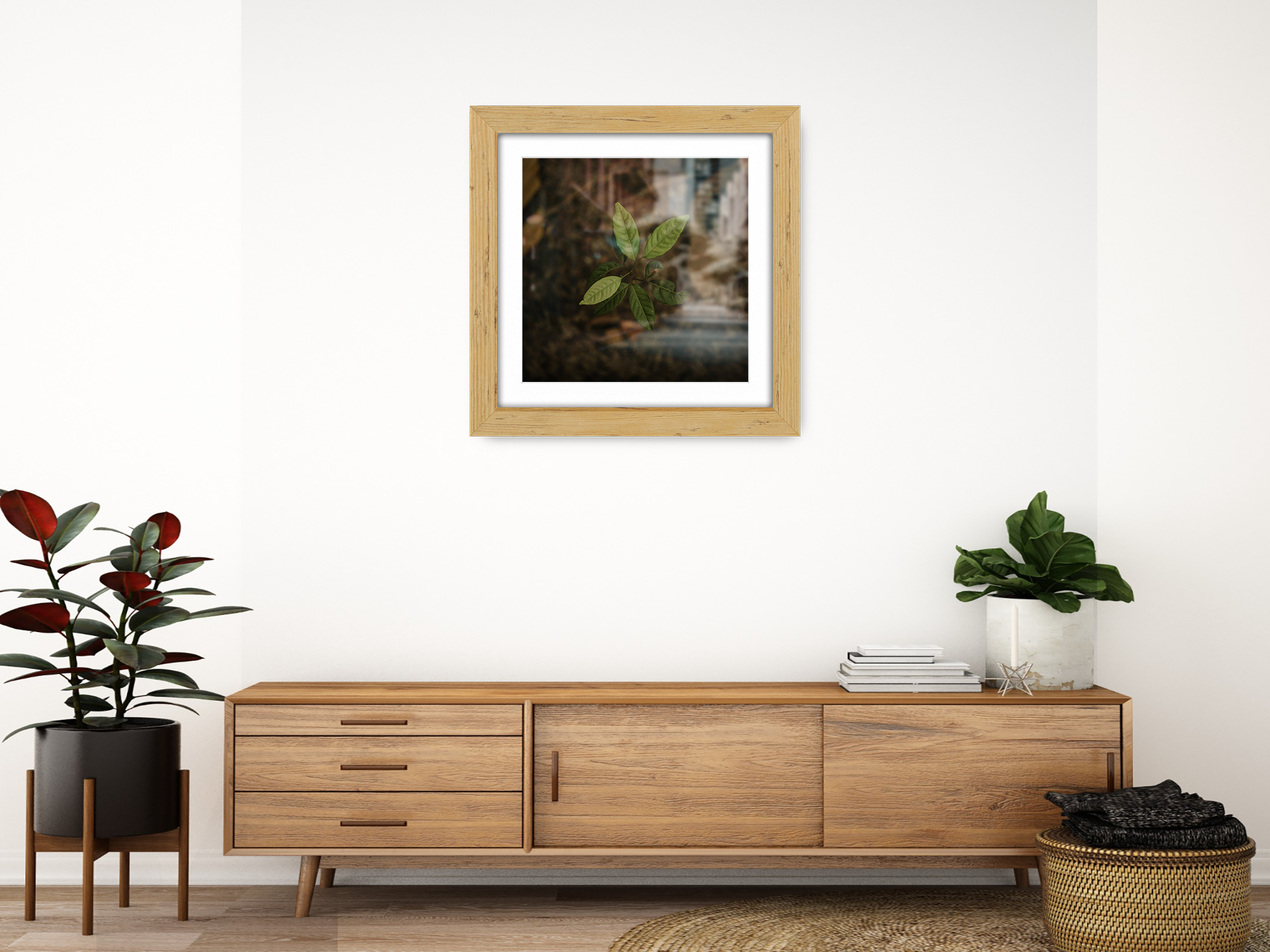 ( 65 x 65 Cm ) / 26 x 26 Inch with 55 x 55 Cm White Mount Display Frame - MDF