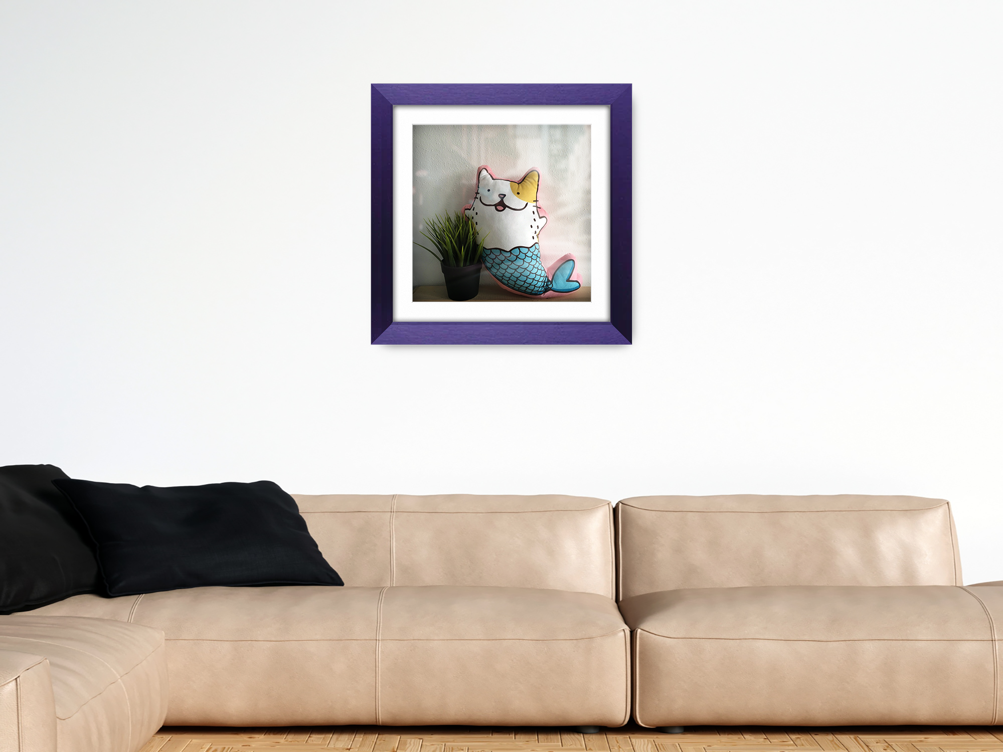 ( 65 x 65 Cm ) / 26 x 26 Inch with 55 x 55 Cm White Mount Display Frame - MDF