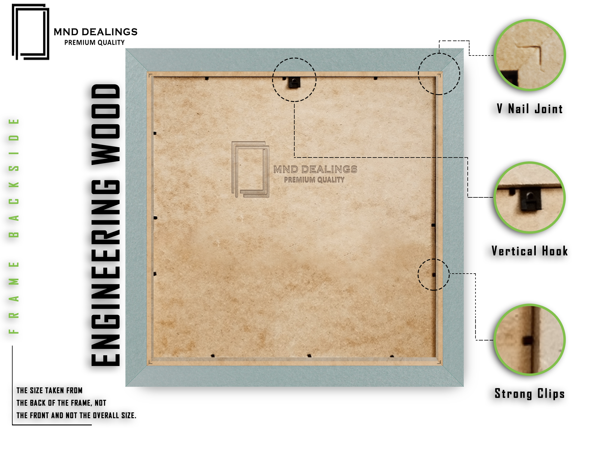 ( 65 x 65 Cm ) / 26 x 26 Inch with 55 x 55 Cm White Mount Display Frame - MDF