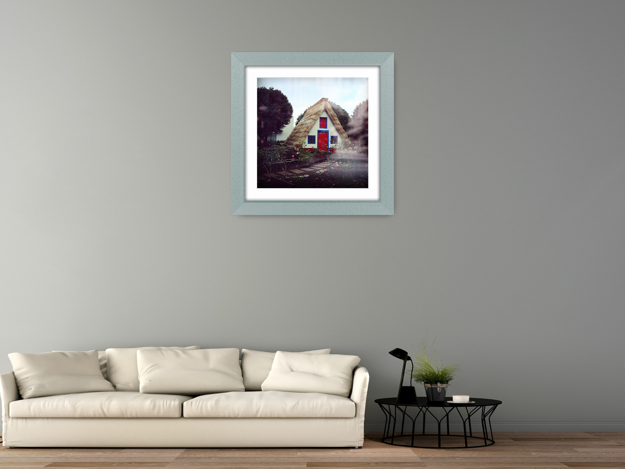 ( 65 x 65 Cm ) / 26 x 26 Inch with 55 x 55 Cm White Mount Display Frame - MDF