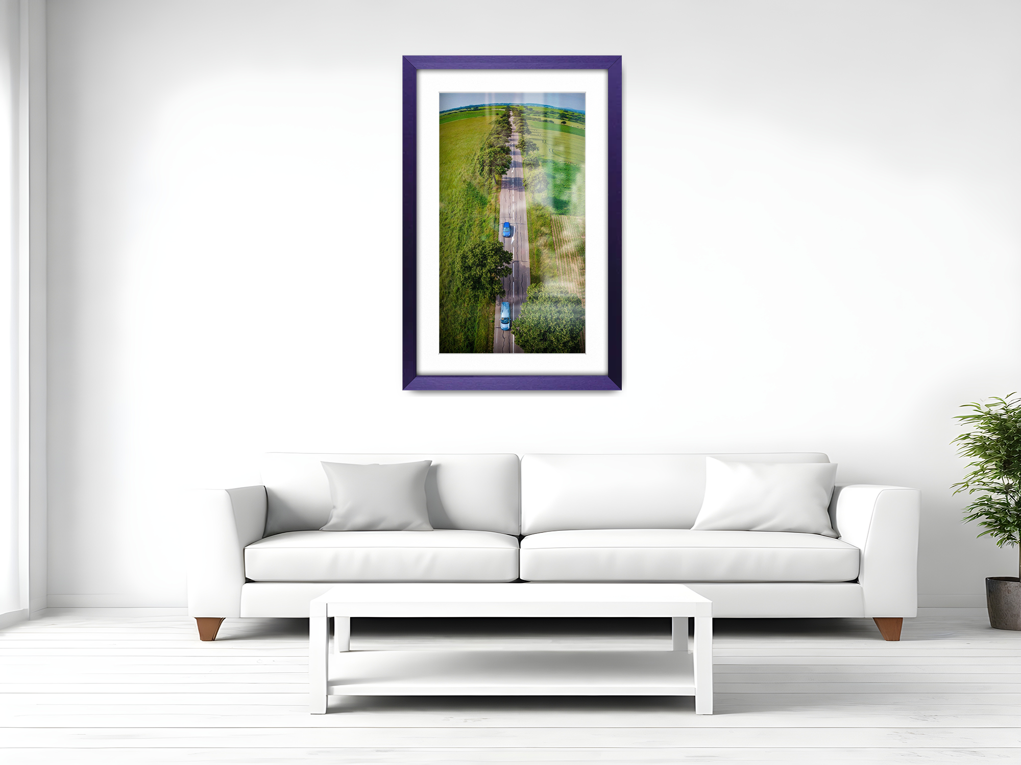 ( 70 x 100 cm ) / 40 x 28 Inch with 91.44 x 60.96 cm White Mount Certificate Frames - MDF