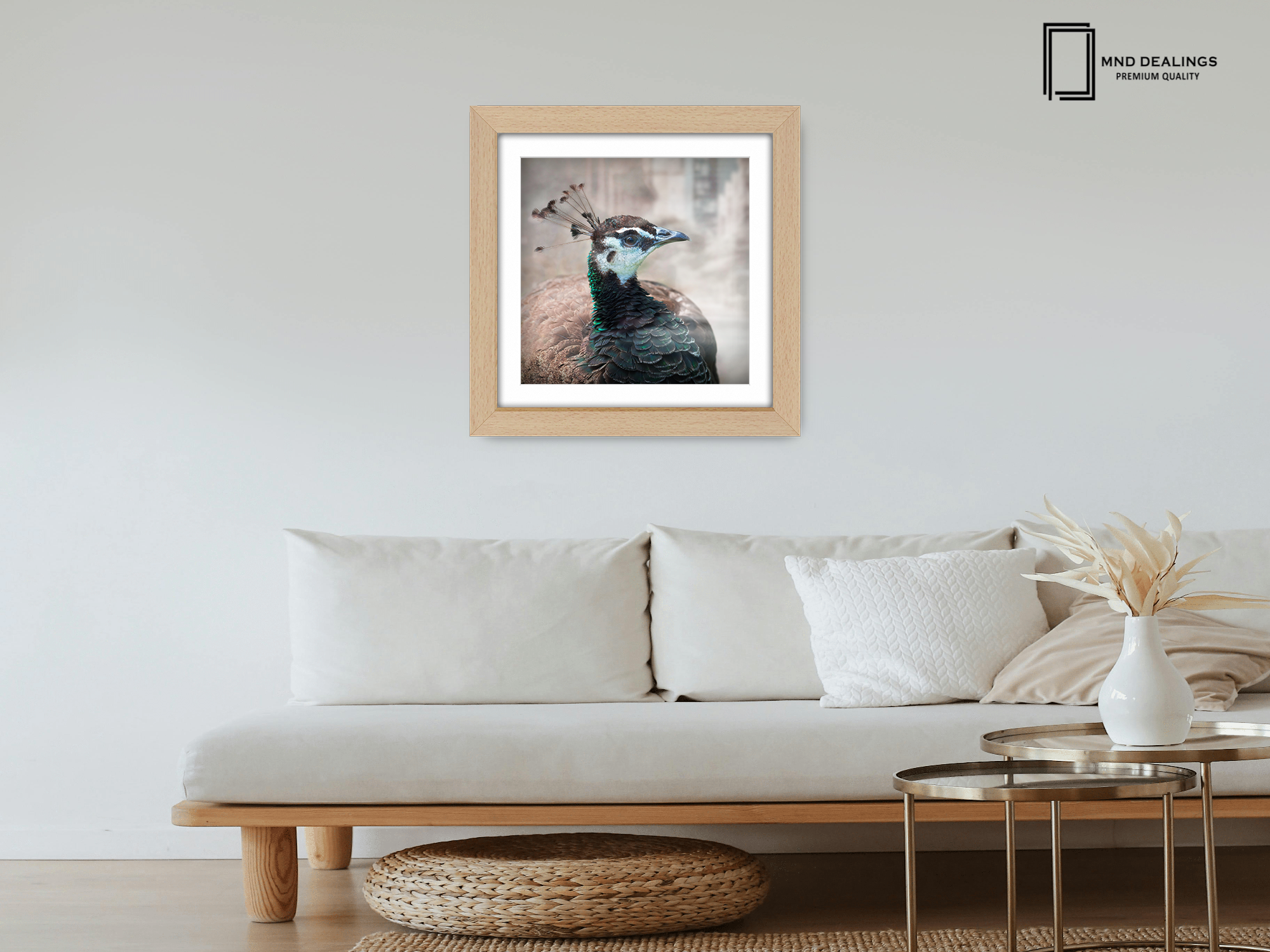 ( 70 x 70 Cm ) / 28 x 28 Inch with 60 x 60 Cm White Mount Picture Frames - MDF