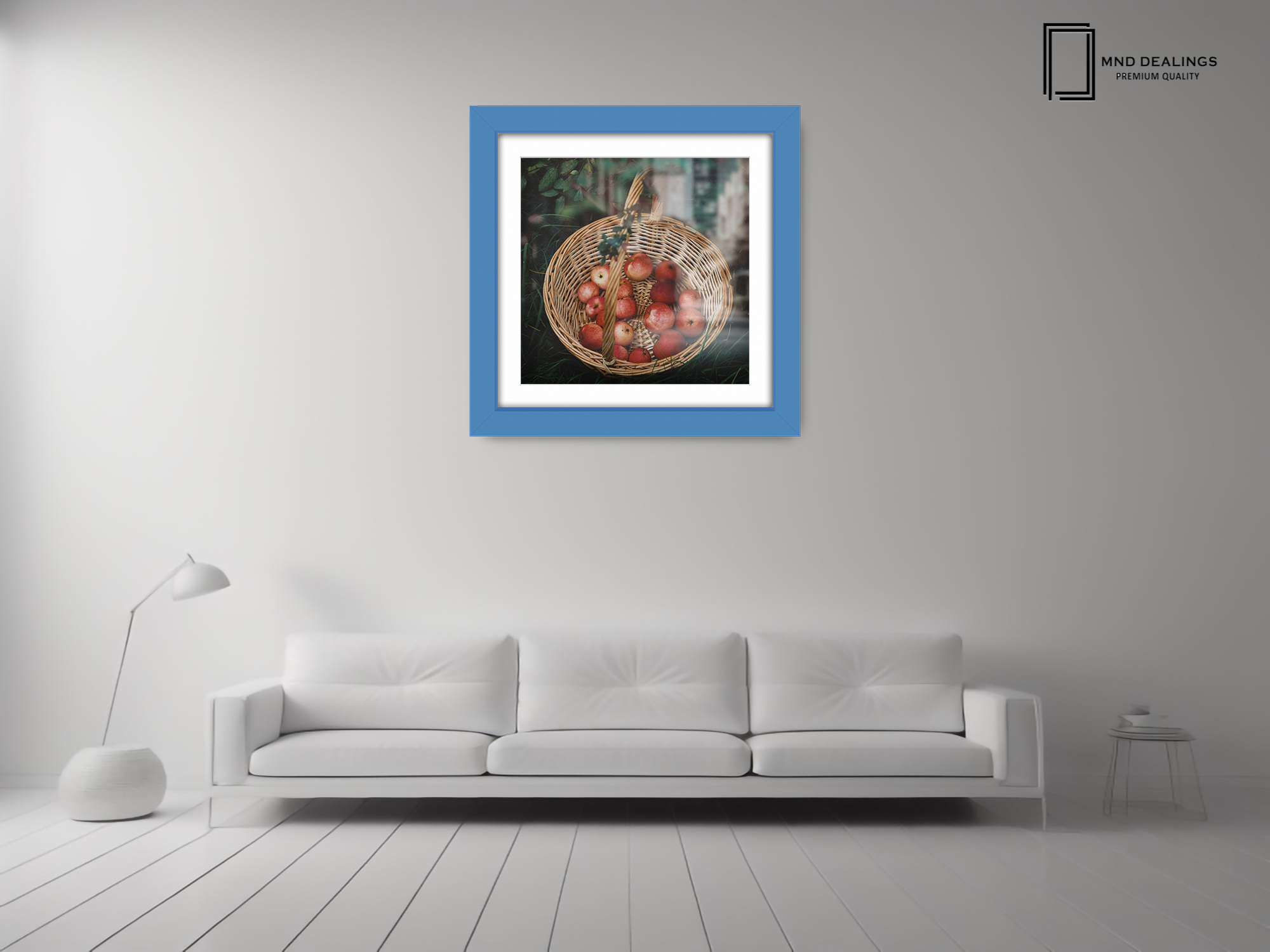 ( 70 x 70 Cm ) / 28 x 28 Inch with 60 x 60 Cm White Mount Picture Frames - MDF