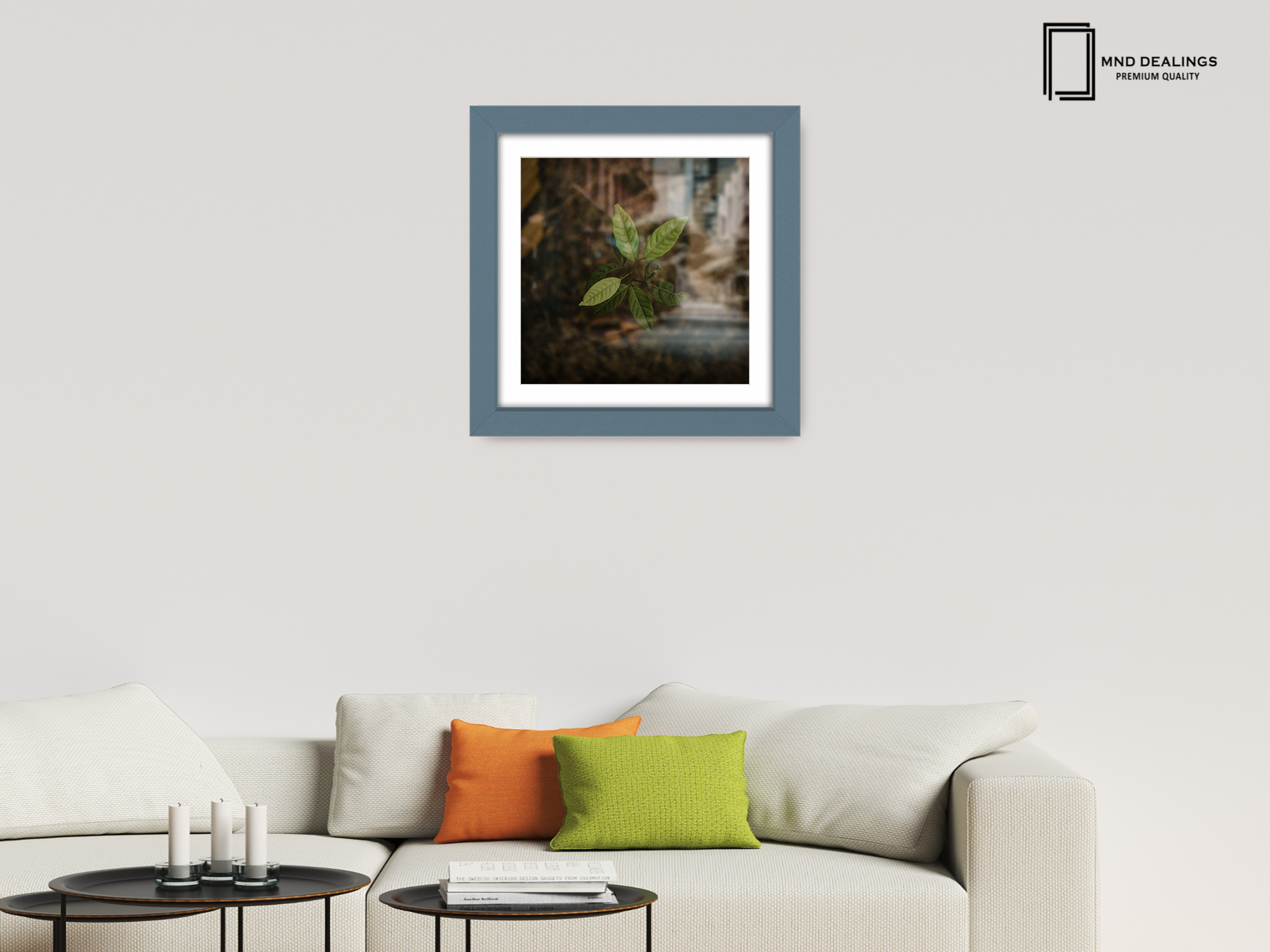 ( 70 x 70 Cm ) / 28 x 28 Inch with 60 x 60 Cm White Mount Picture Frames - MDF
