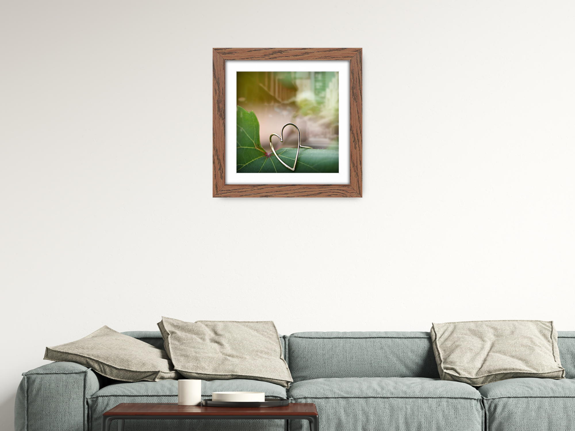 ( 70 x 70 Cm ) / 28 x 28 Inch with 60 x 60 Cm White Mount Picture Frames - MDF