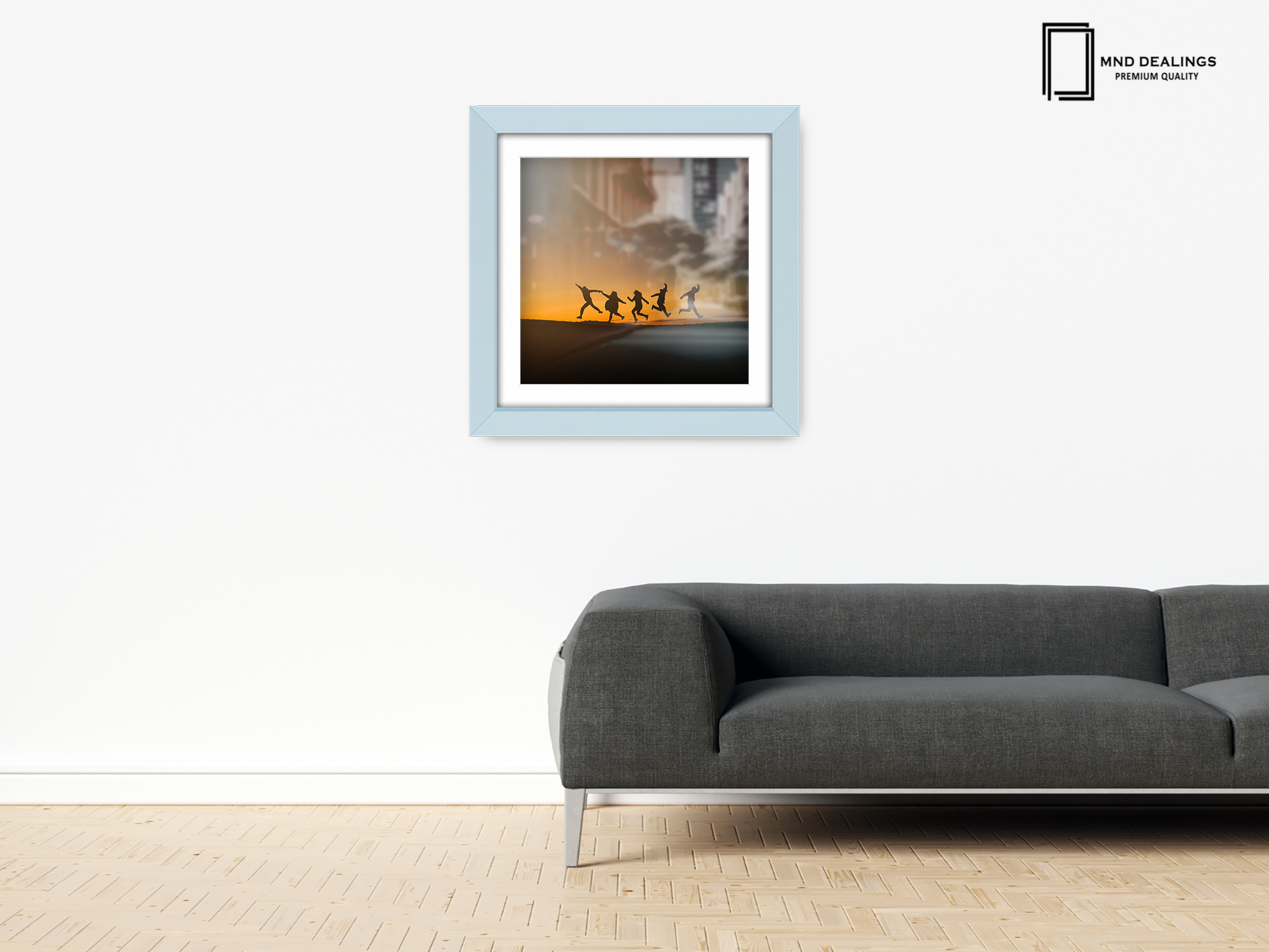 ( 70 x 70 Cm ) / 28 x 28 Inch with 60 x 60 Cm White Mount Picture Frames - MDF