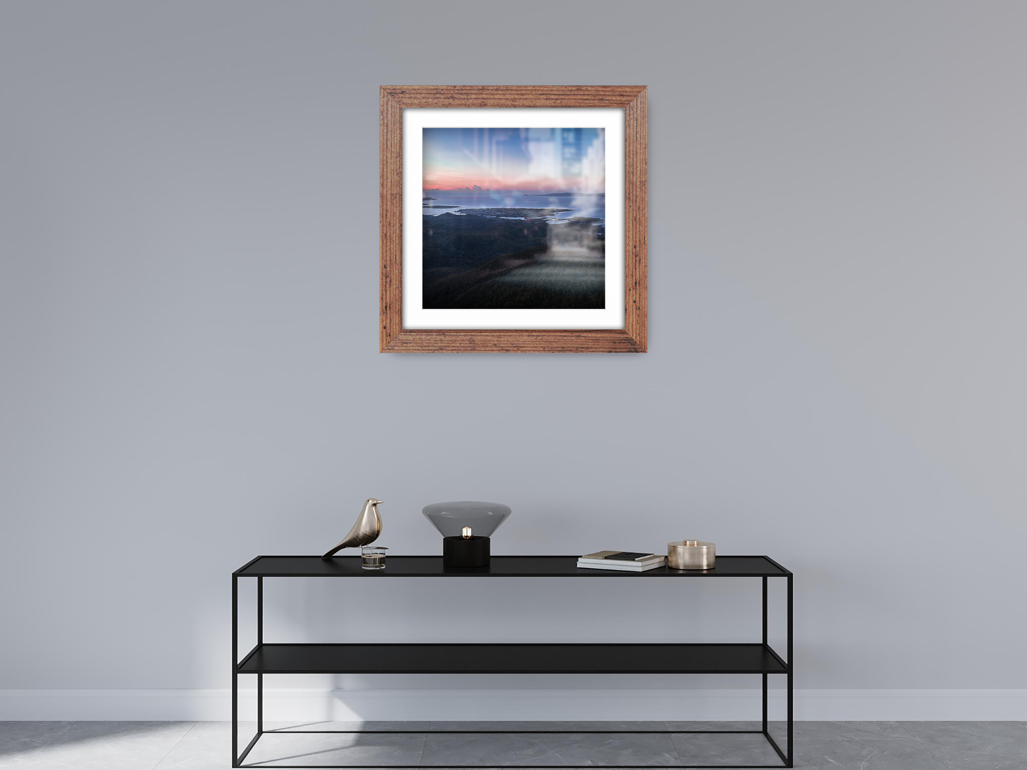 ( 70 x 70 Cm ) / 28 x 28 Inch with 60 x 60 Cm White Mount Picture Frames - MDF