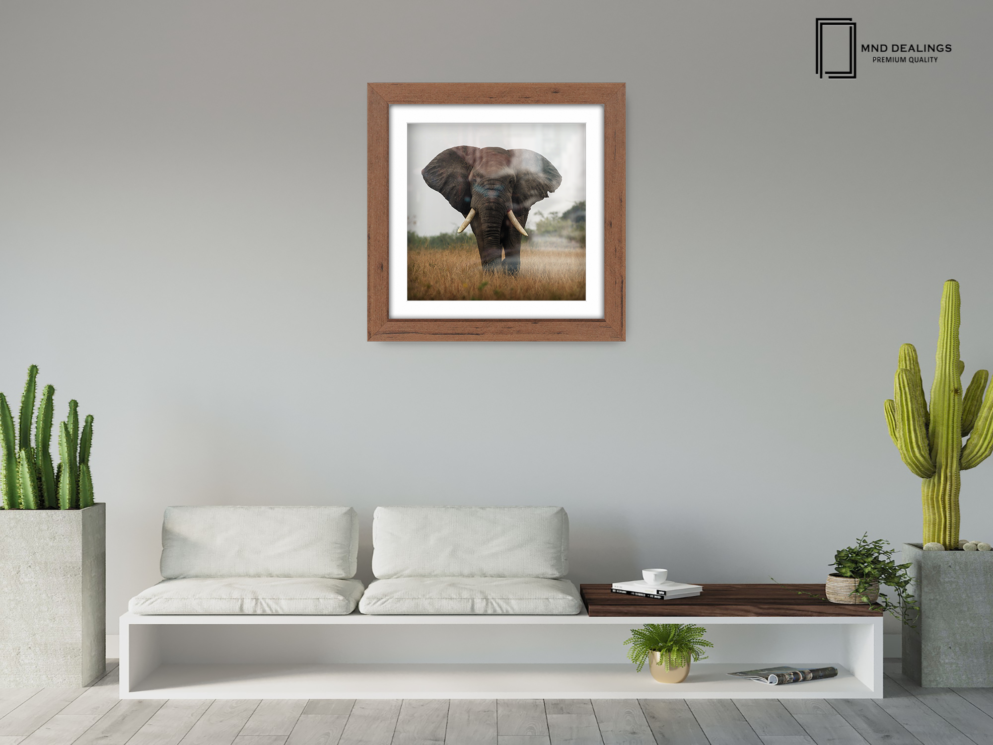 ( 70 x 70 Cm ) / 28 x 28 Inch with 60 x 60 Cm White Mount Picture Frames - MDF