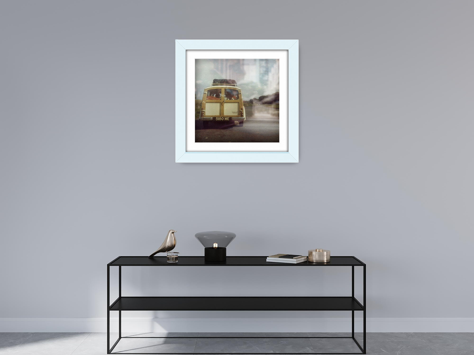 ( 70 x 70 Cm ) / 28 x 28 Inch with 60 x 60 Cm White Mount Picture Frames - MDF