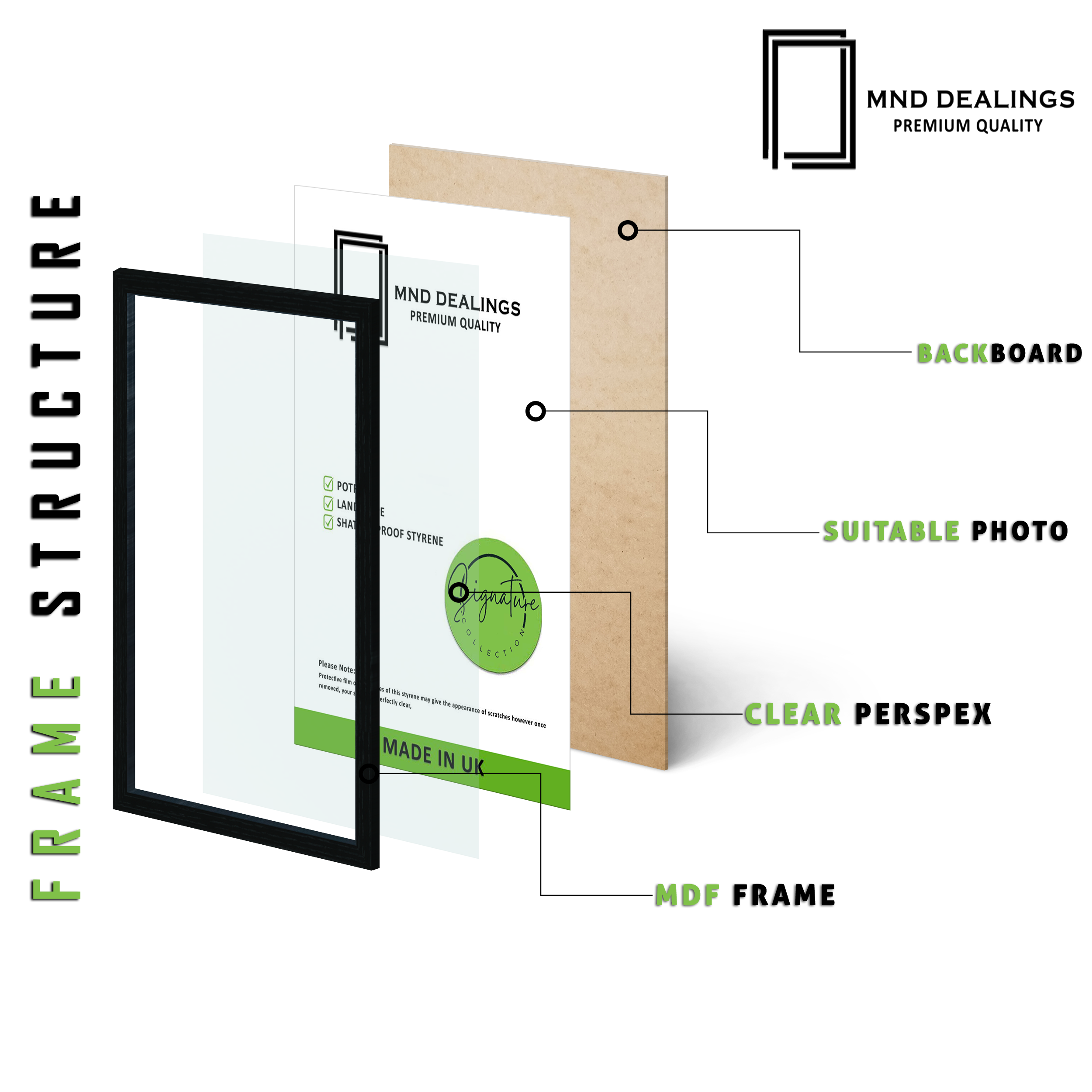 ( 71 x 56 CM ) / 28 x 22 Inch Picture Frames - MDF