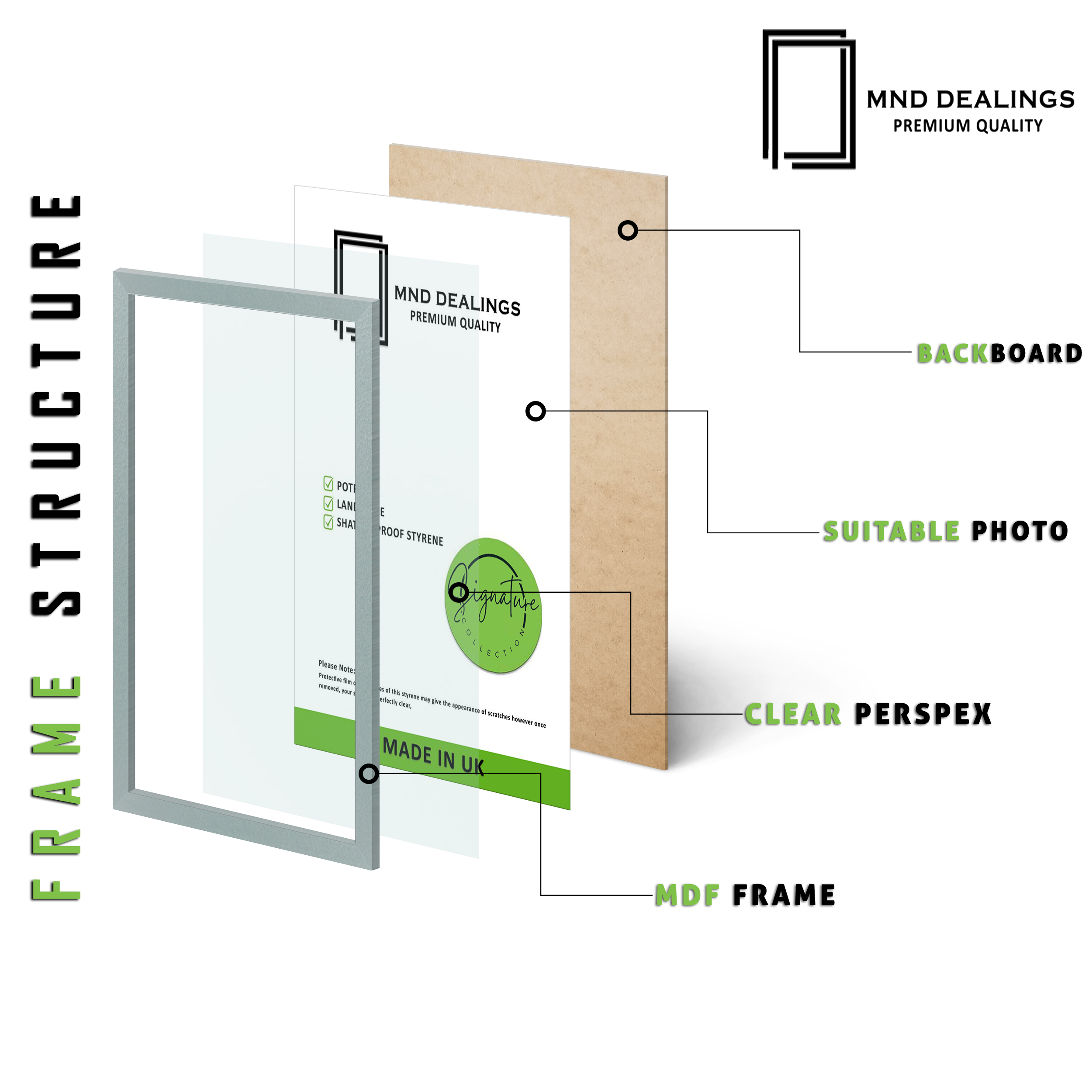 ( 75 x 100 CM ) / 40 x 30 Inch Photo Frames - MDF