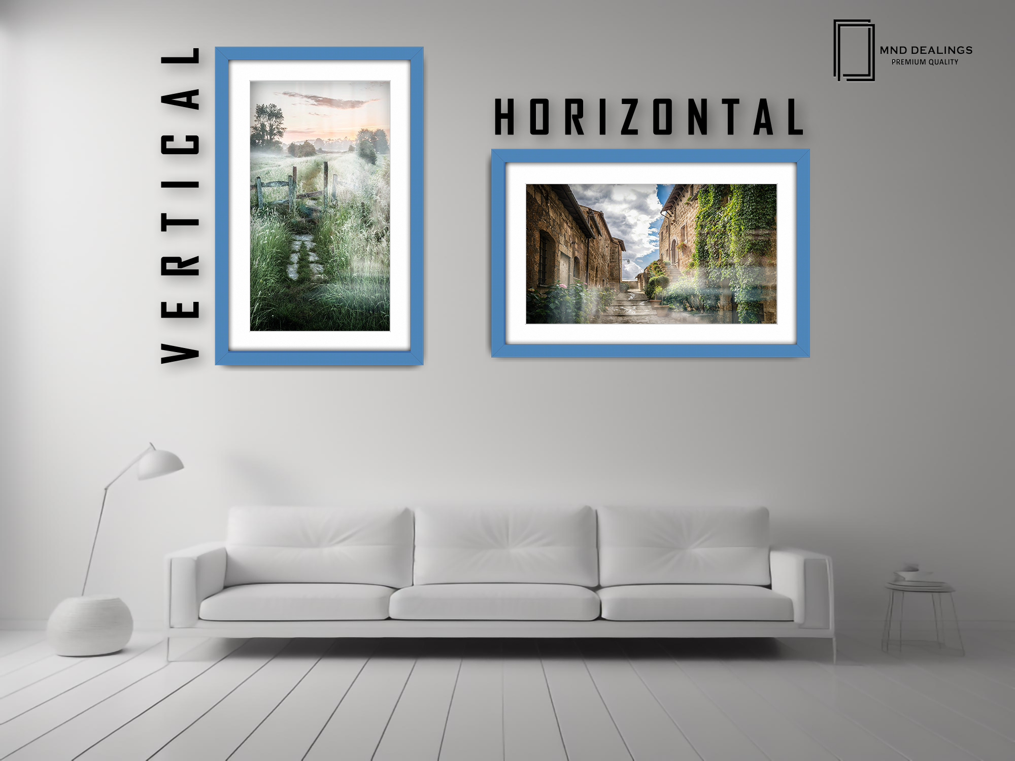 ( 90 x 70 cm ) / 36 x 28 Inch with A1-(59.40 x 84.10 cm) White Mount Photo Frames - MDF