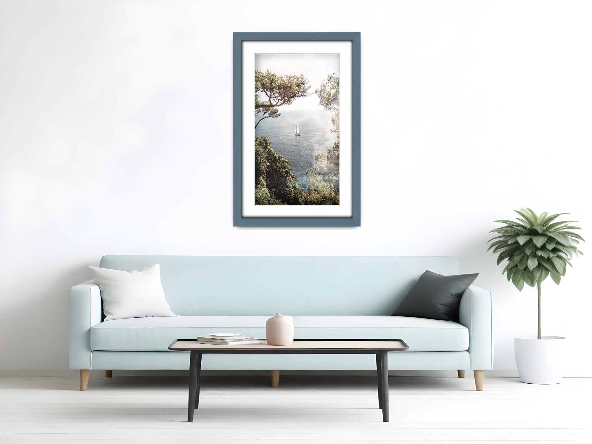 ( 90 x 70 cm ) / 36 x 28 Inch with A1-(59.40 x 84.10 cm) White Mount Photo Frames - MDF
