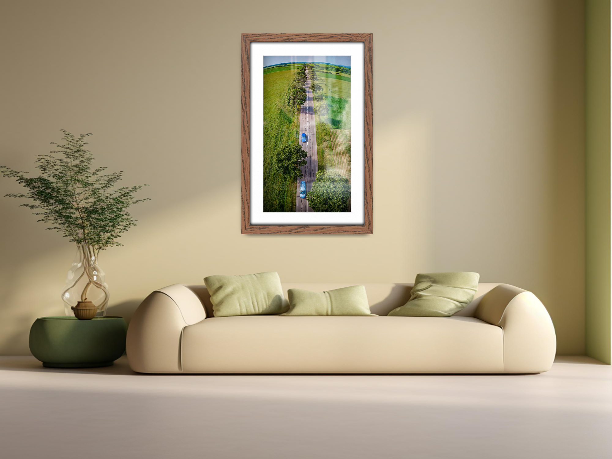 ( 90 x 70 cm ) / 36 x 28 Inch with A1-(59.40 x 84.10 cm) White Mount Photo Frames - MDF