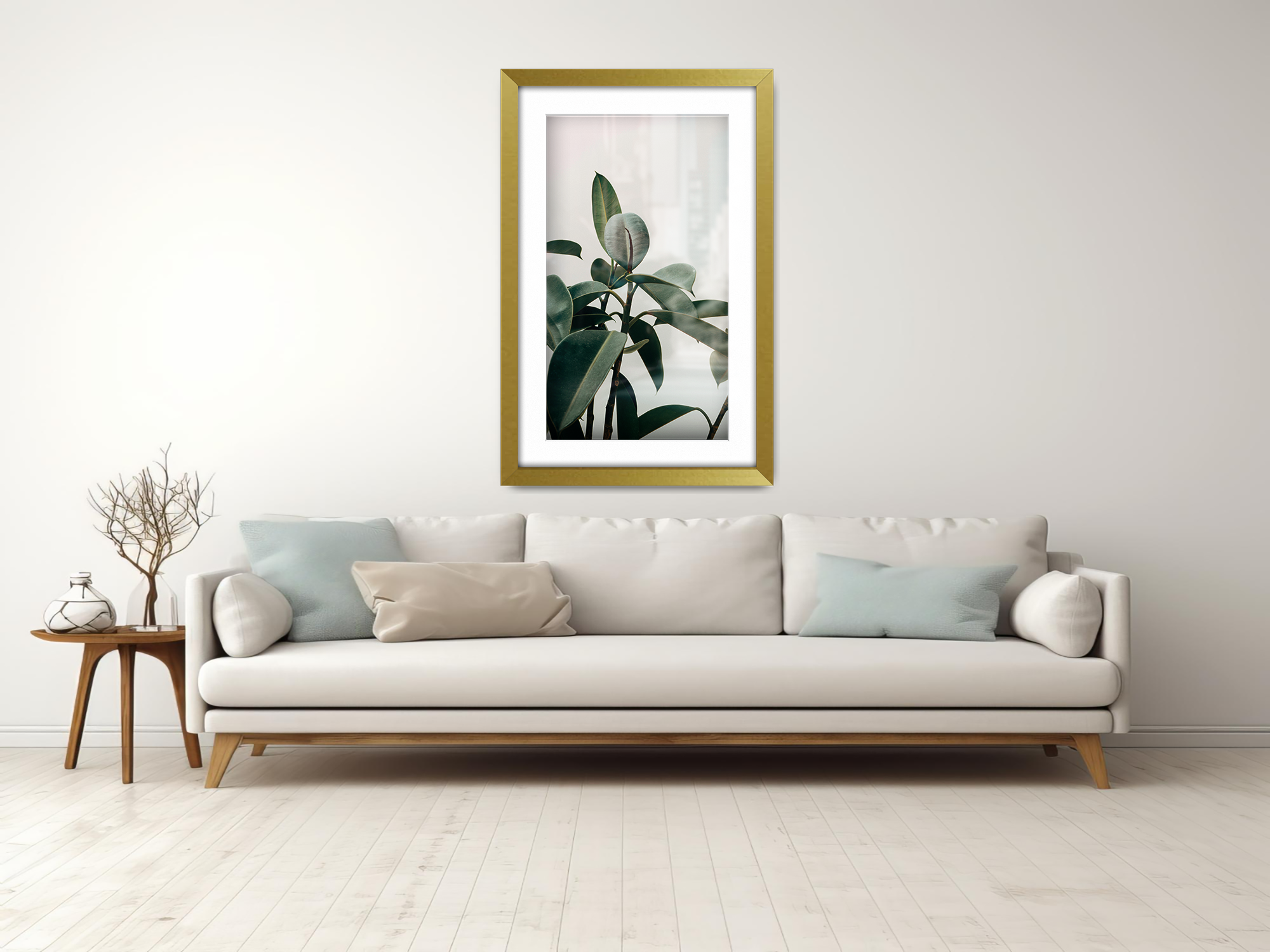 ( 90 x 70 cm ) / 36 x 28 Inch with A1-(59.40 x 84.10 cm) White Mount Photo Frames - MDF