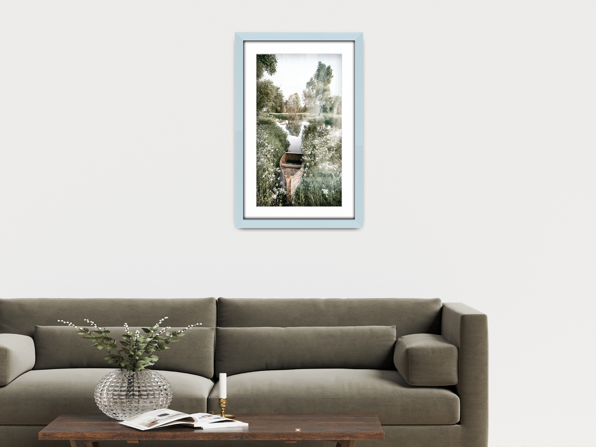 ( 90 x 70 cm ) / 36 x 28 Inch with A1-(59.40 x 84.10 cm) White Mount Photo Frames - MDF