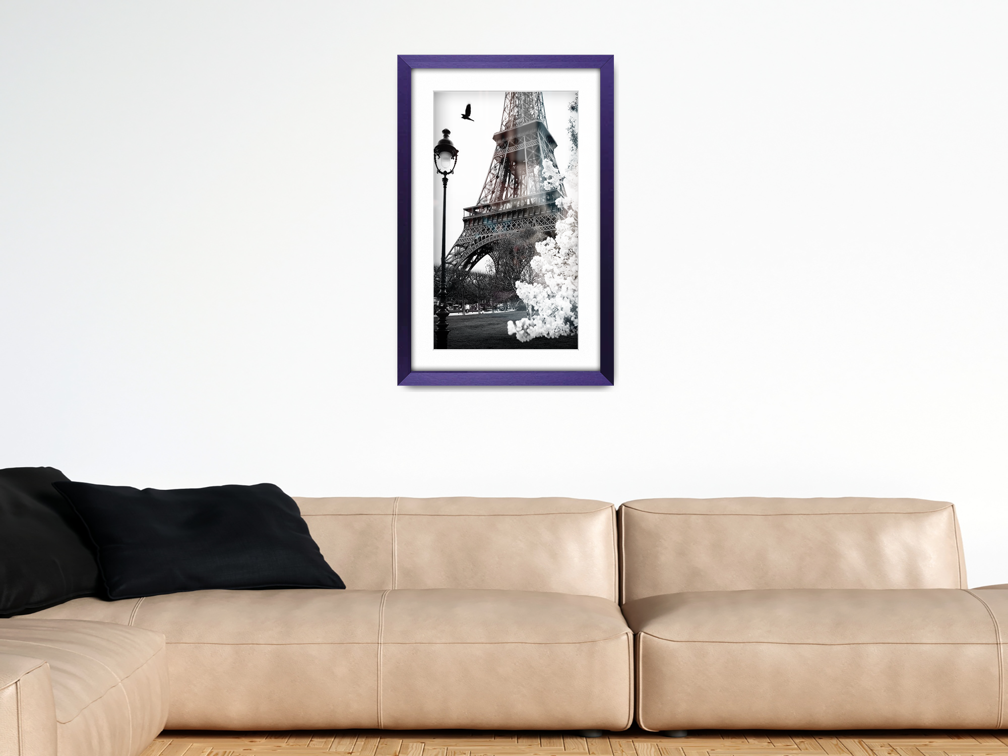 ( 90 x 70 cm ) / 36 x 28 Inch with A1-(59.40 x 84.10 cm) White Mount Photo Frames - MDF