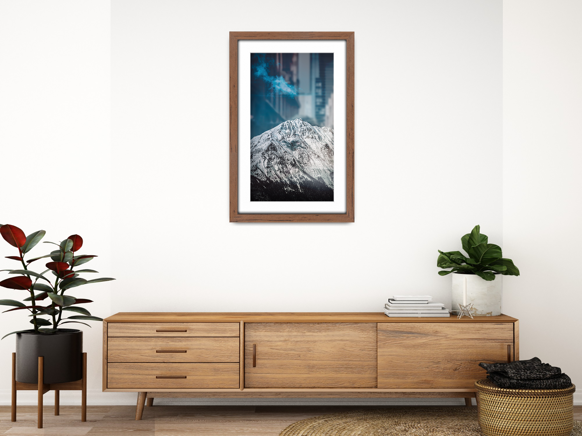 ( 90 x 70 cm ) / 36 x 28 Inch with A1-(59.40 x 84.10 cm) White Mount Photo Frames - MDF