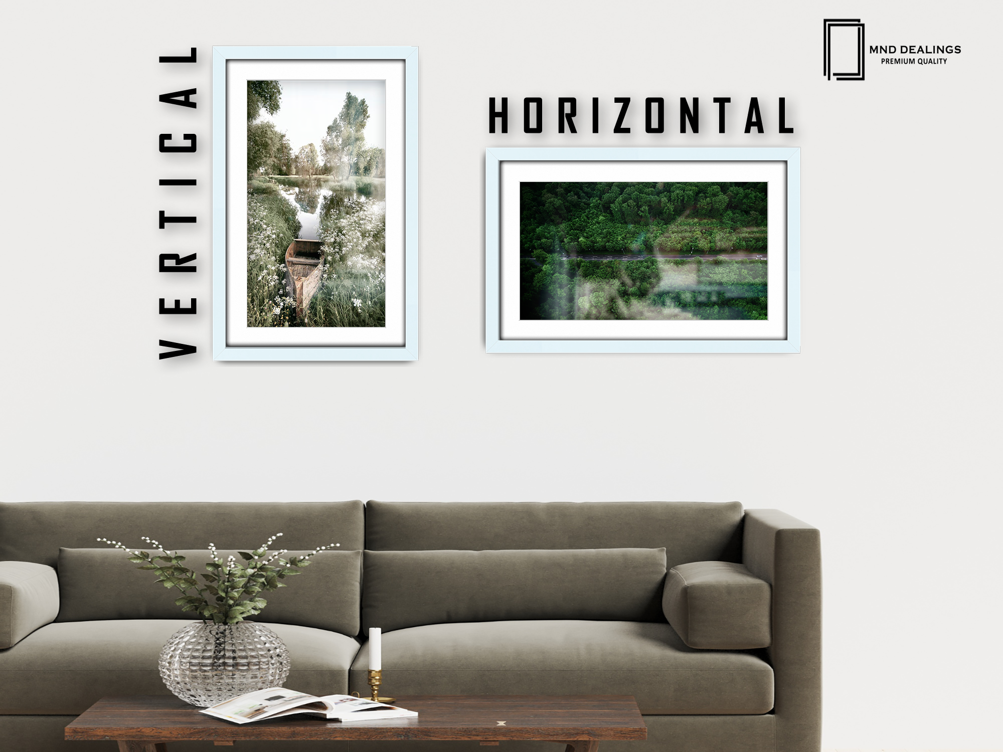( 90 x 70 cm ) / 36 x 28 Inch with A1-(59.40 x 84.10 cm) White Mount Photo Frames - MDF