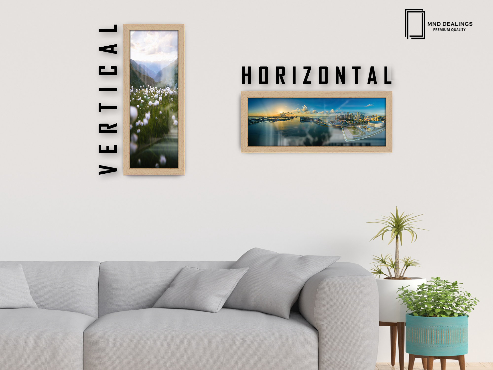 ( 95 x 33 CM ) / 38 x 13 Inch Art Frames - MDF