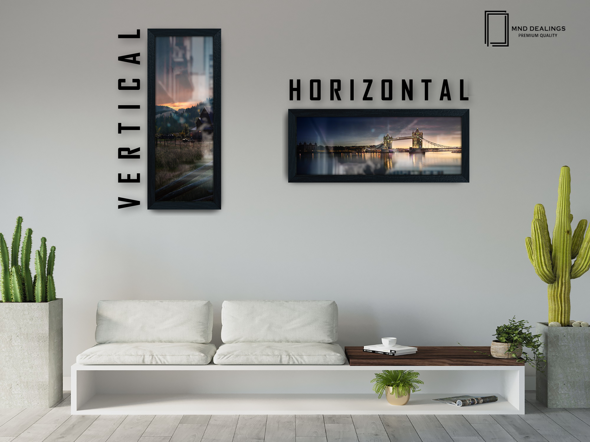 ( 95 x 33 CM ) / 38 x 13 Inch Art Frames - MDF