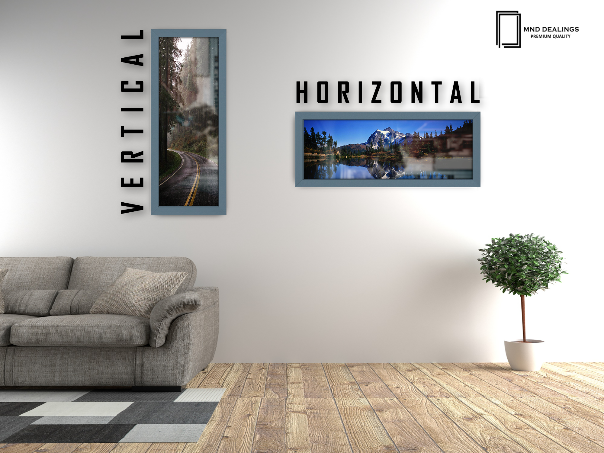 ( 95 x 33 CM ) / 38 x 13 Inch Art Frames - MDF