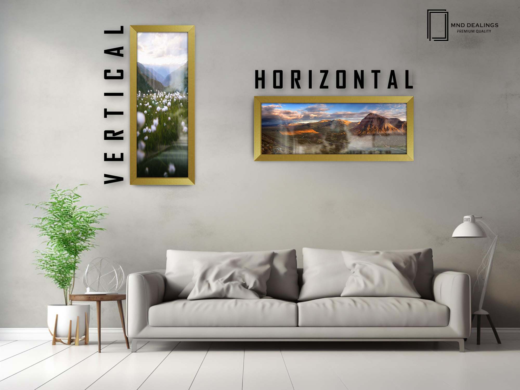 ( 95 x 33 CM ) / 38 x 13 Inch Art Frames - MDF