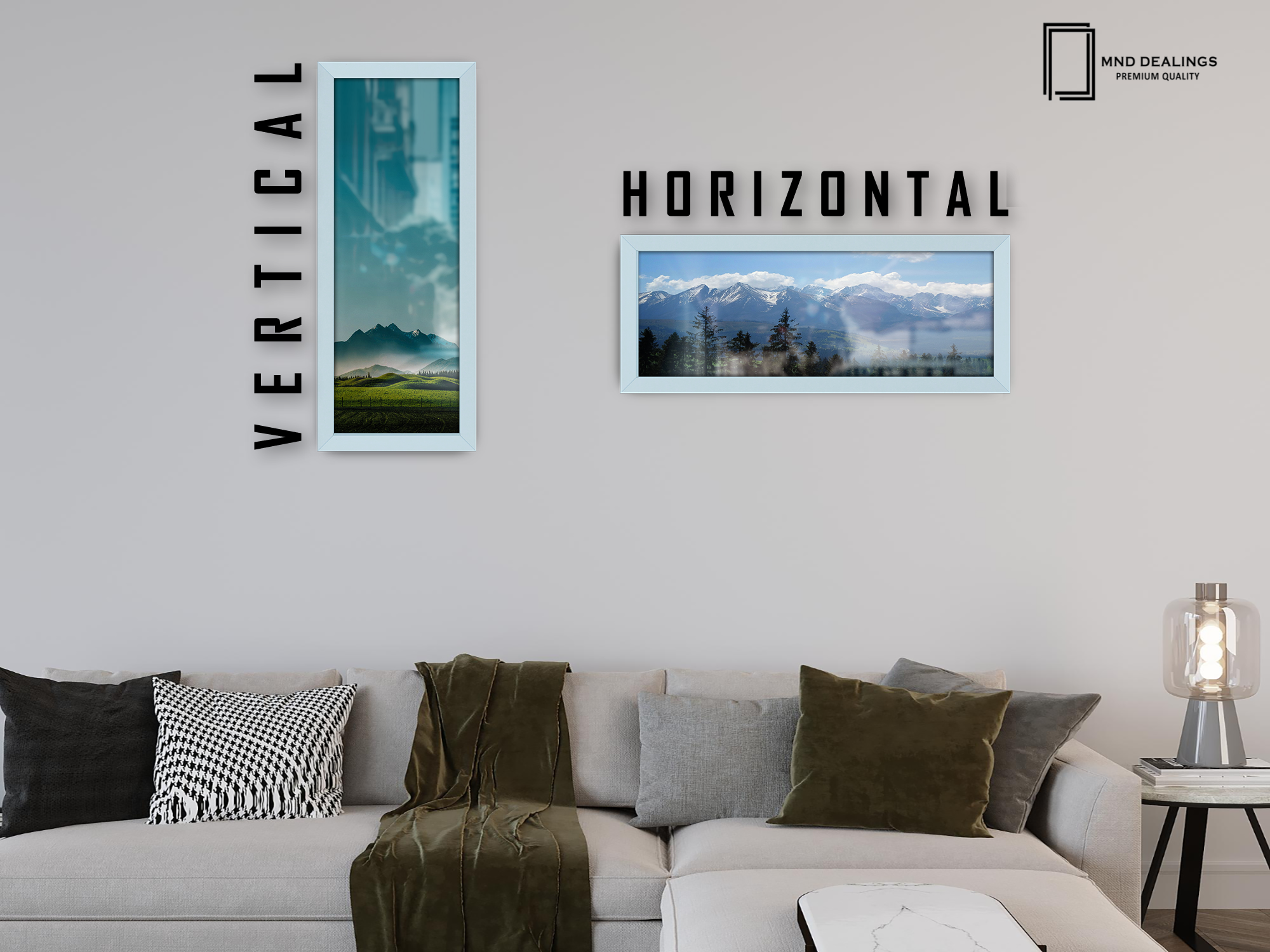 ( 95 x 33 CM ) / 38 x 13 Inch Art Frames - MDF