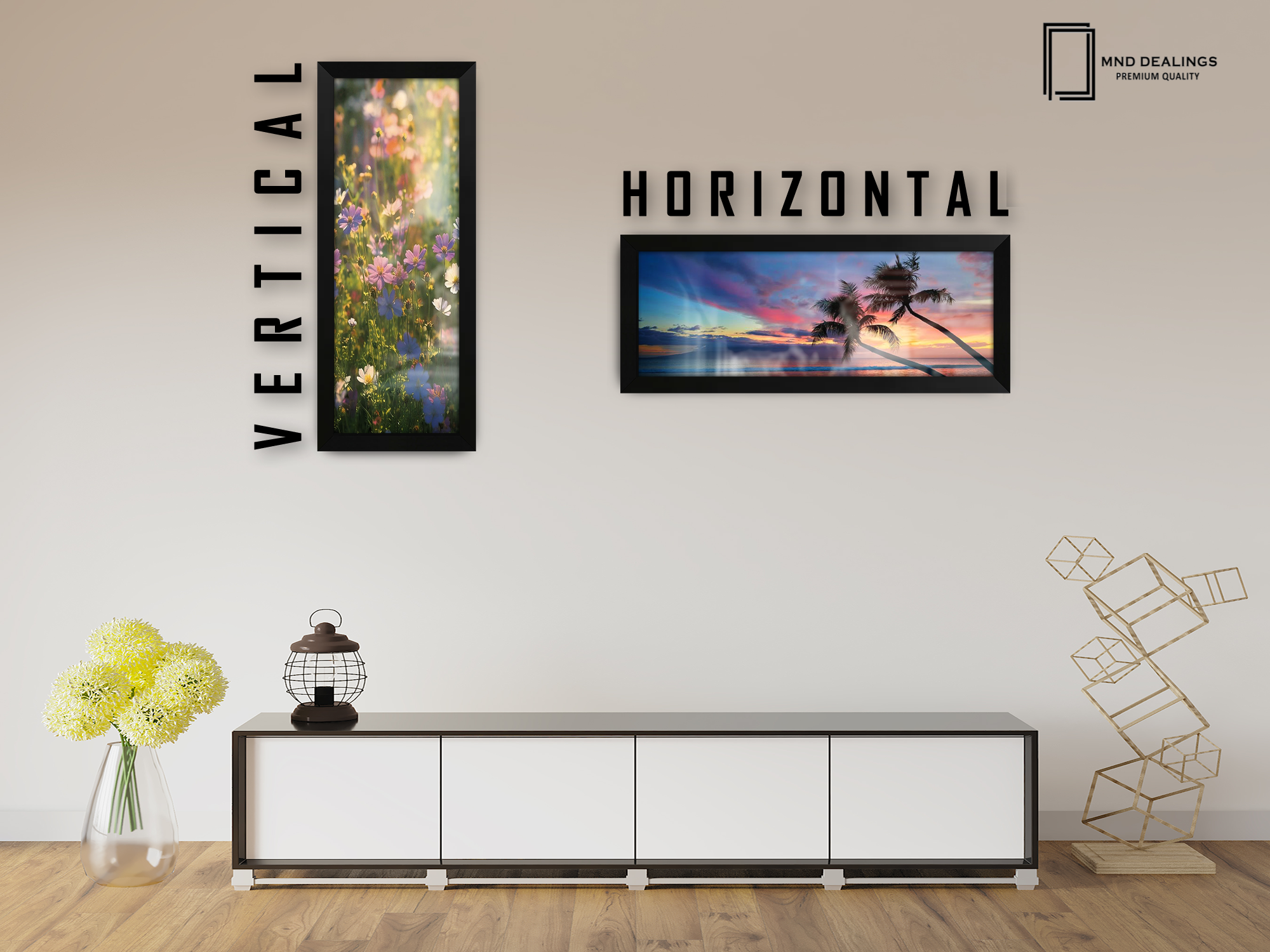 ( 95 x 33 CM ) / 38 x 13 Inch Art Frames - MDF