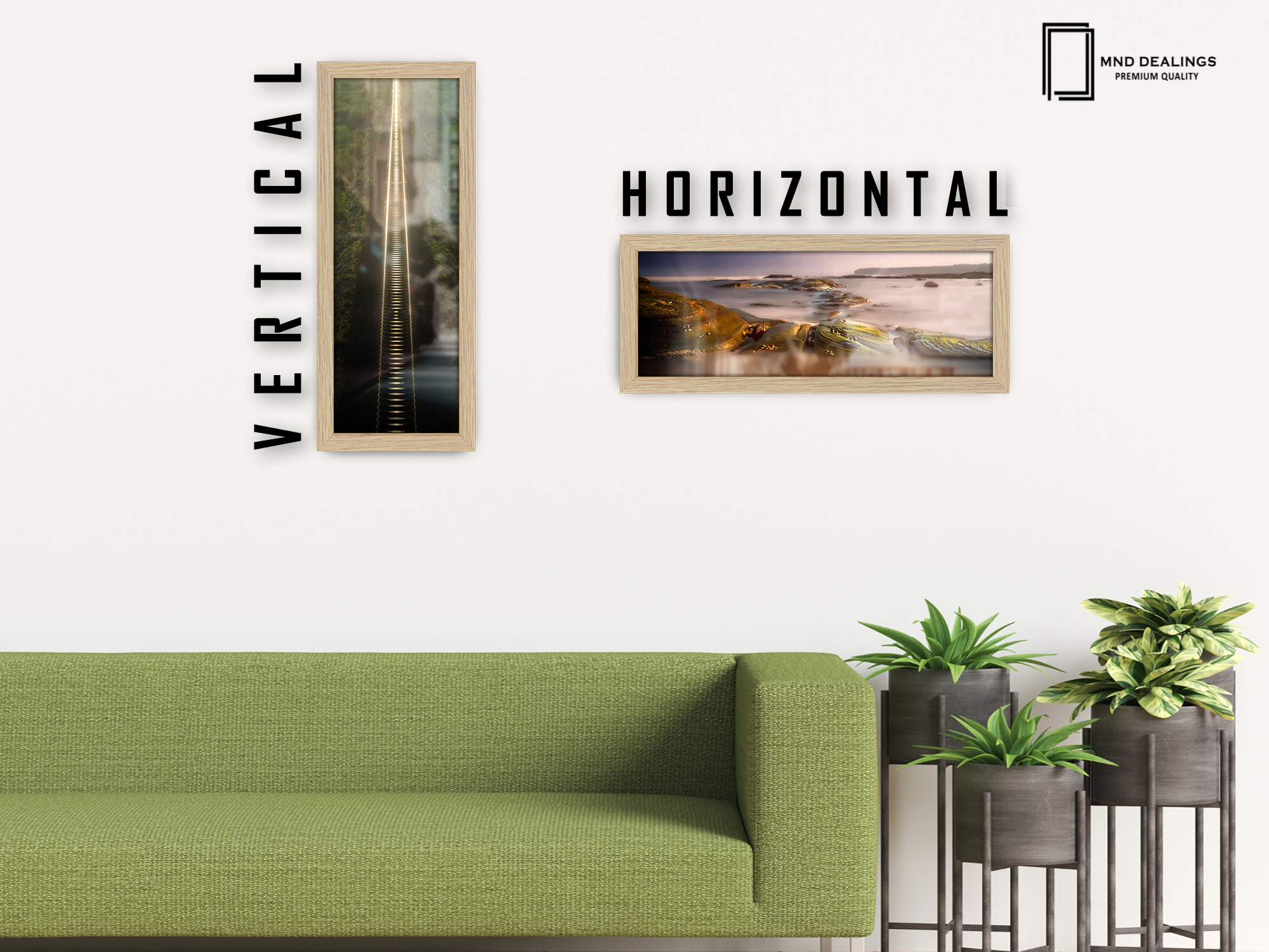 ( 95 x 33 CM ) / 38 x 13 Inch Art Frames - MDF