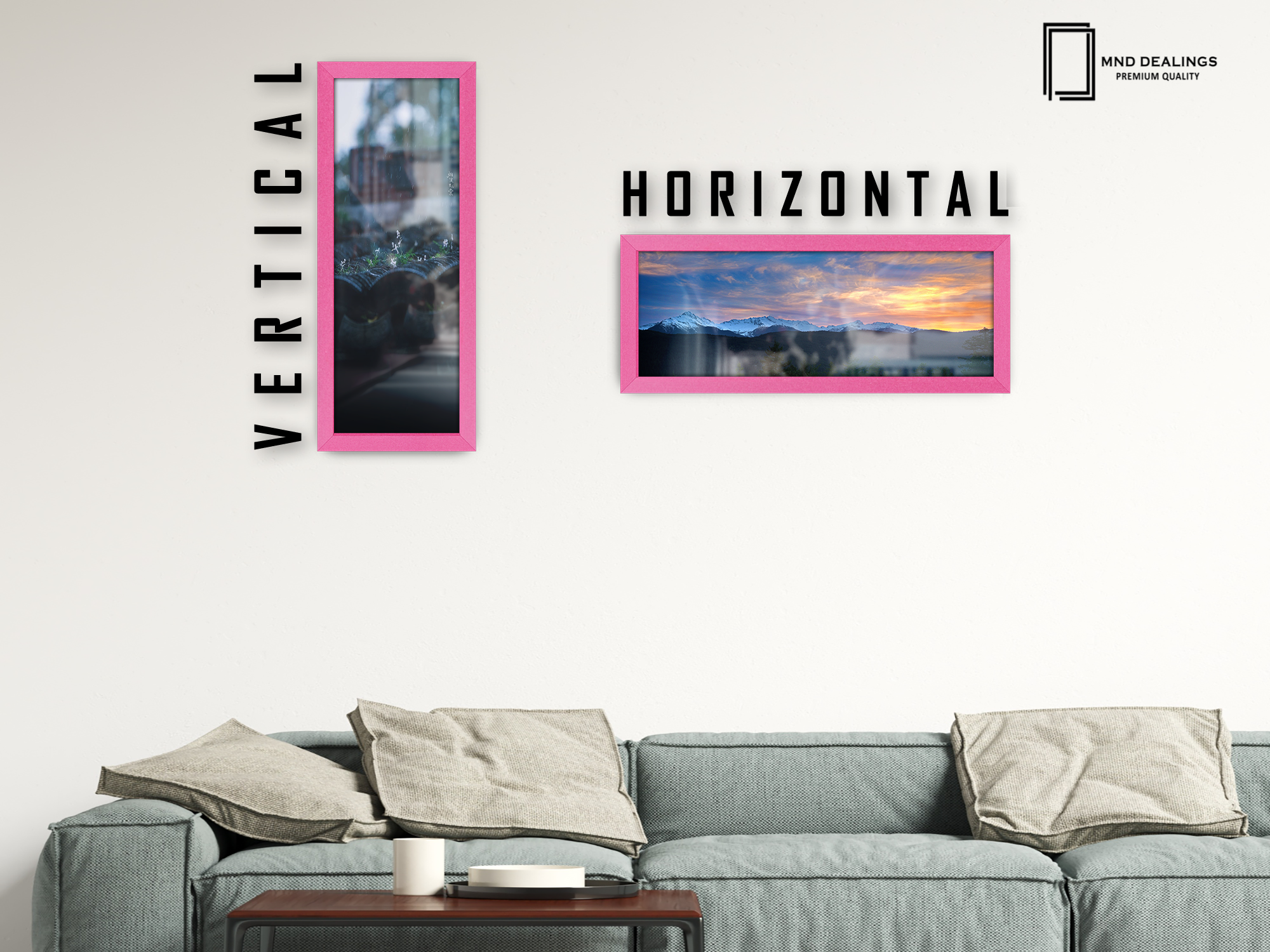 ( 95 x 33 CM ) / 38 x 13 Inch Art Frames - MDF