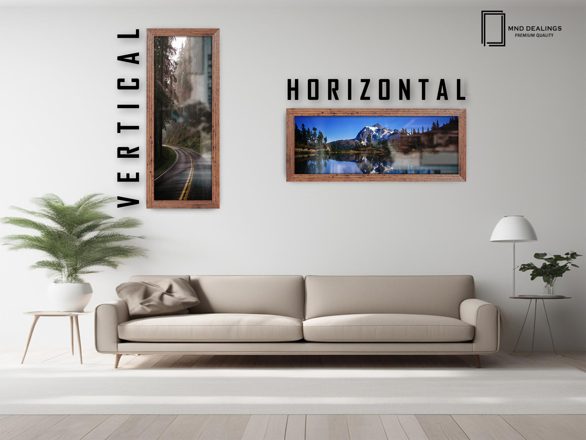 ( 95 x 33 CM ) / 38 x 13 Inch Art Frames - MDF