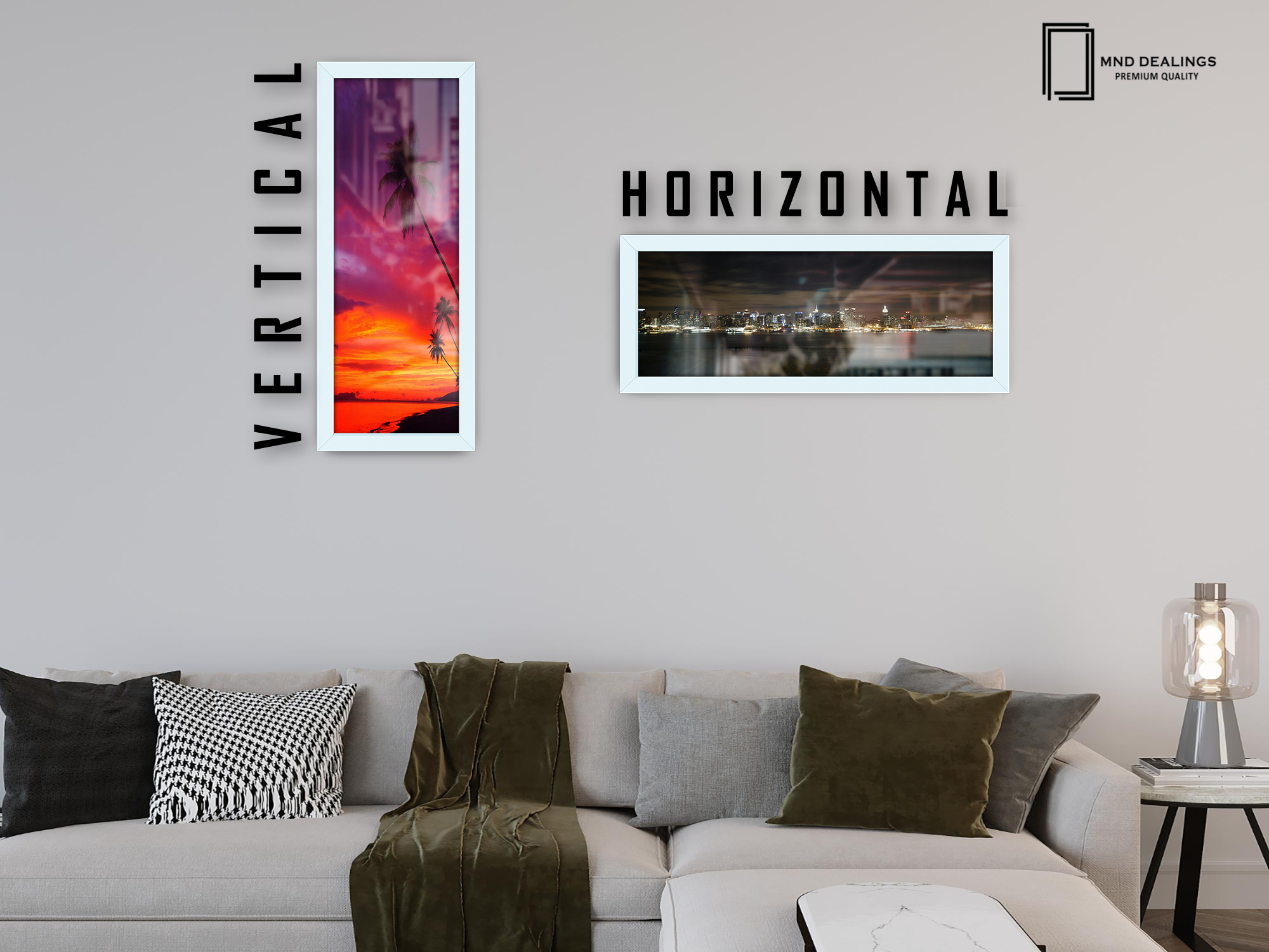 ( 95 x 33 CM ) / 38 x 13 Inch Art Frames - MDF