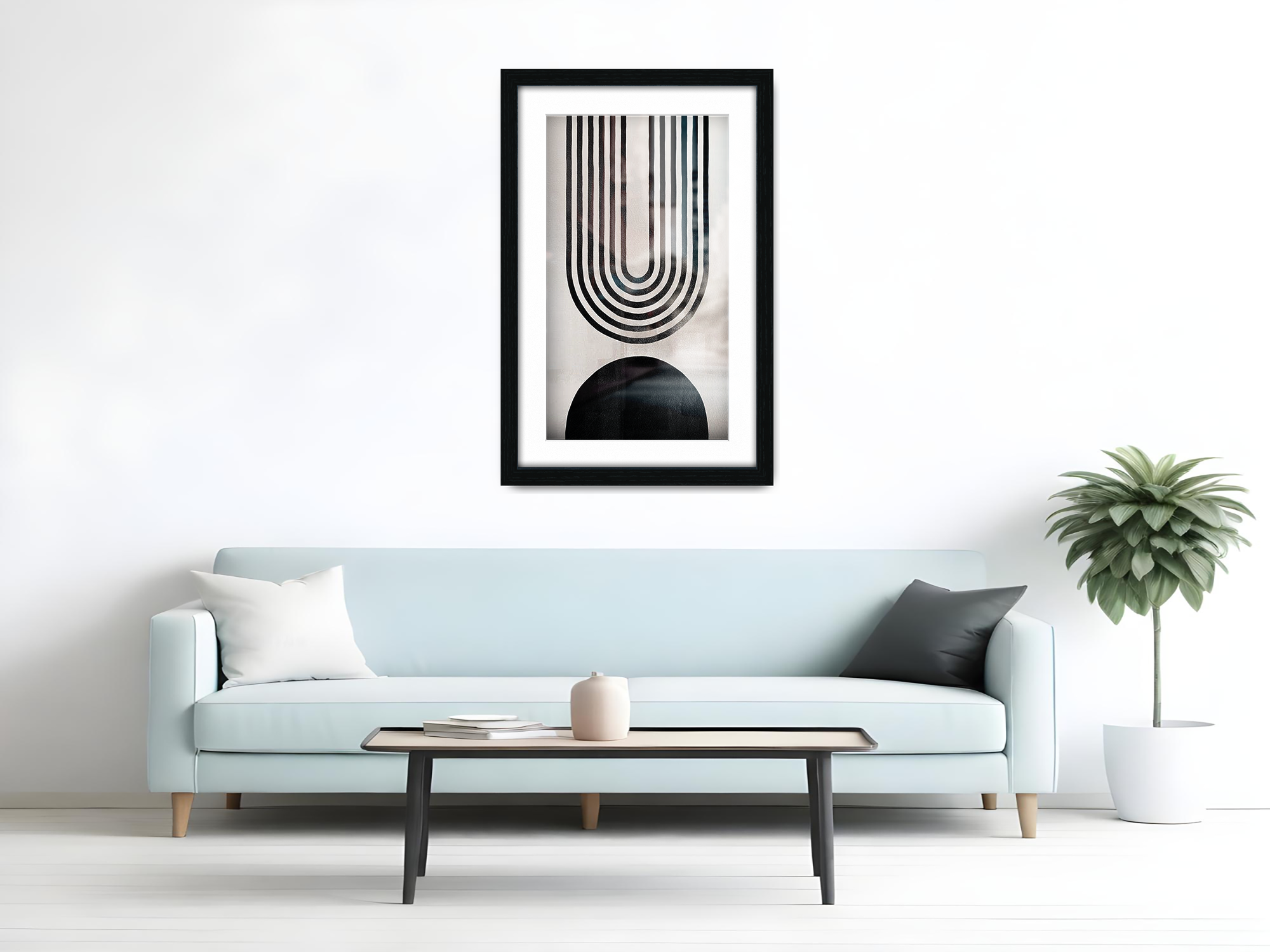 A1 ( 59.40 x 84.10 cm ) / 33 x 23 Inch with A2-(41.90 x 59.40 cm) White Mount Frames - MDF