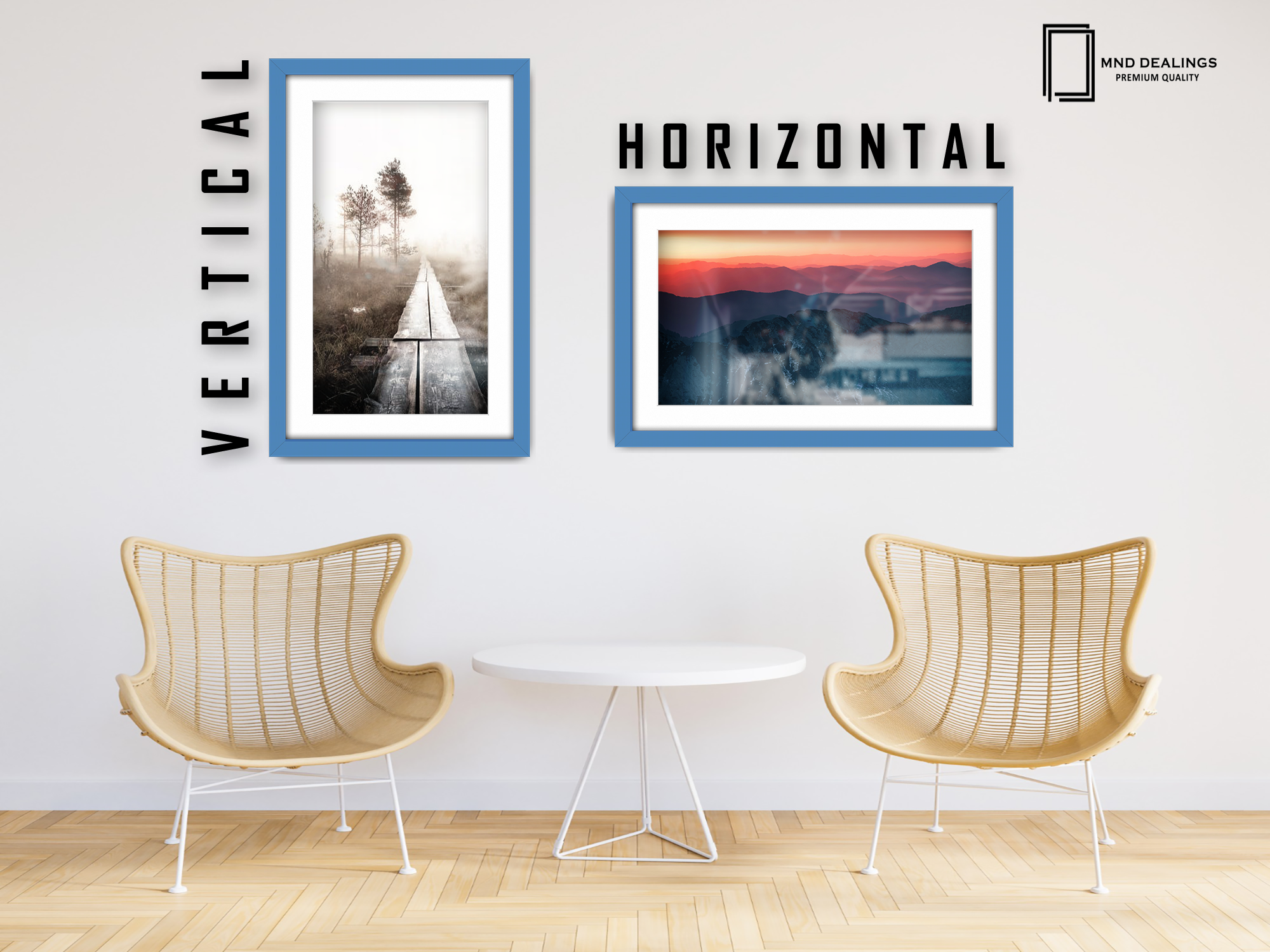 A1 ( 59.40 x 84.10 cm ) / 33 x 23 Inch with A2-(41.90 x 59.40 cm) White Mount Frames - MDF
